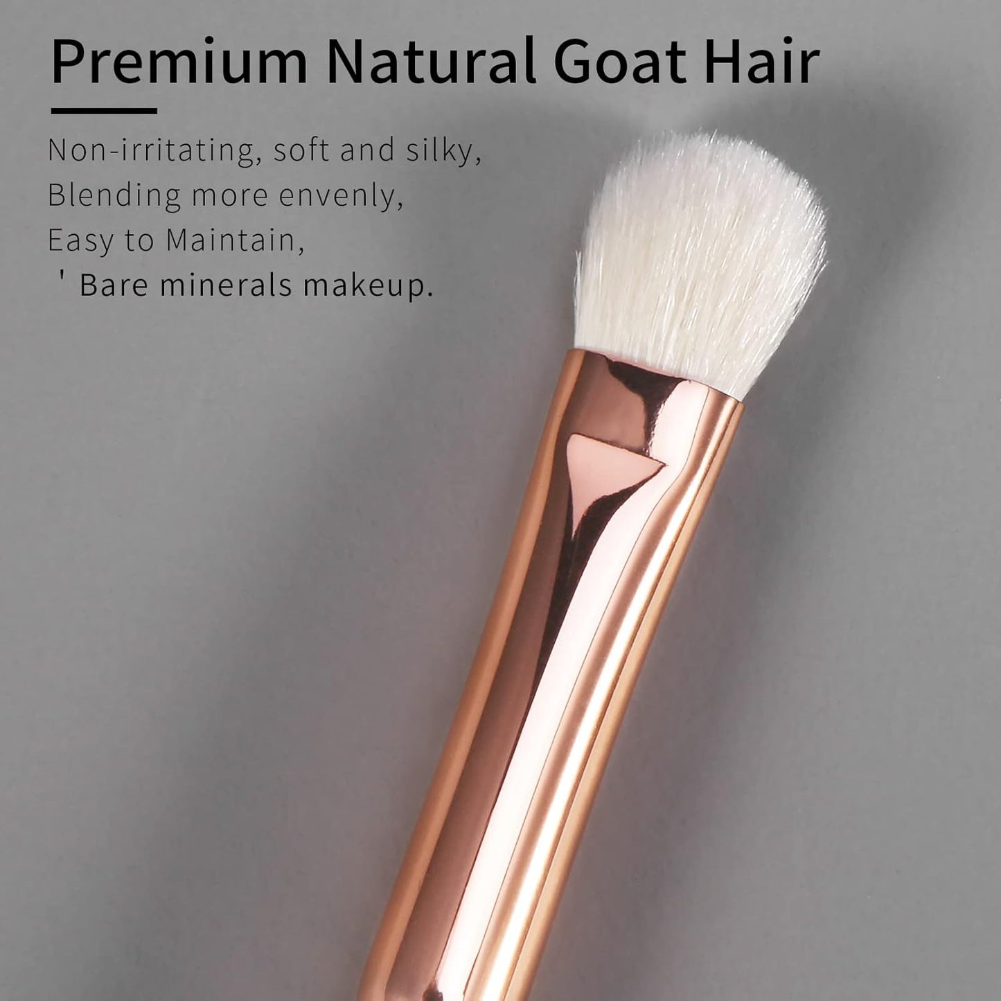 Natural Goat Hair Eyeshadow Brush, Medium Smudge Eye Shadow Brush, Shader Eye Shadow Brushes, Smudge Brush, Single Natural Hair Makeup Brush, Eyeshadow Blending Brushes