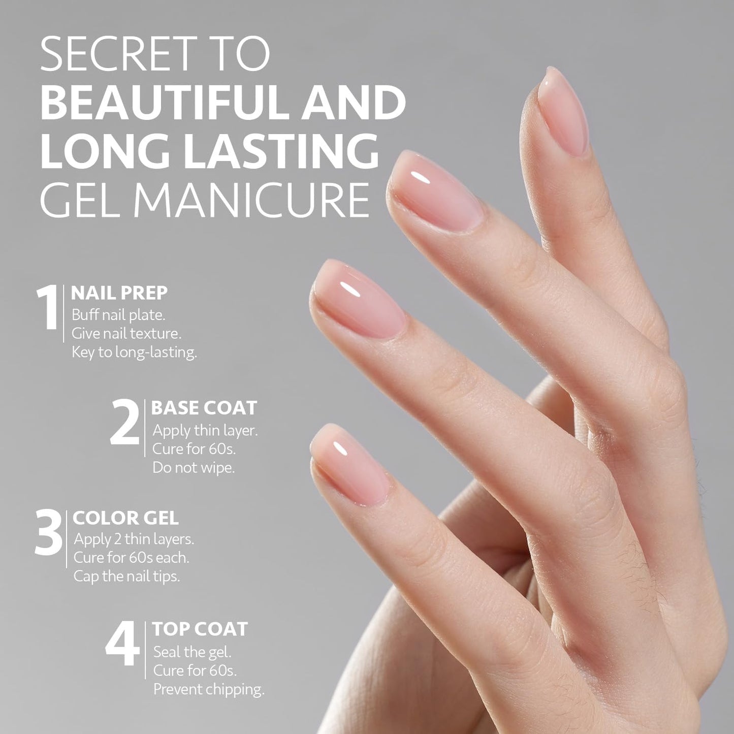 GAOY Stain Resistant Gel Top Coat, 16ml No Wipe Clear Finish for Gel Nail Polish, High Gloss Varnish for Long Lasting UV Light Cure Nail Art DIY