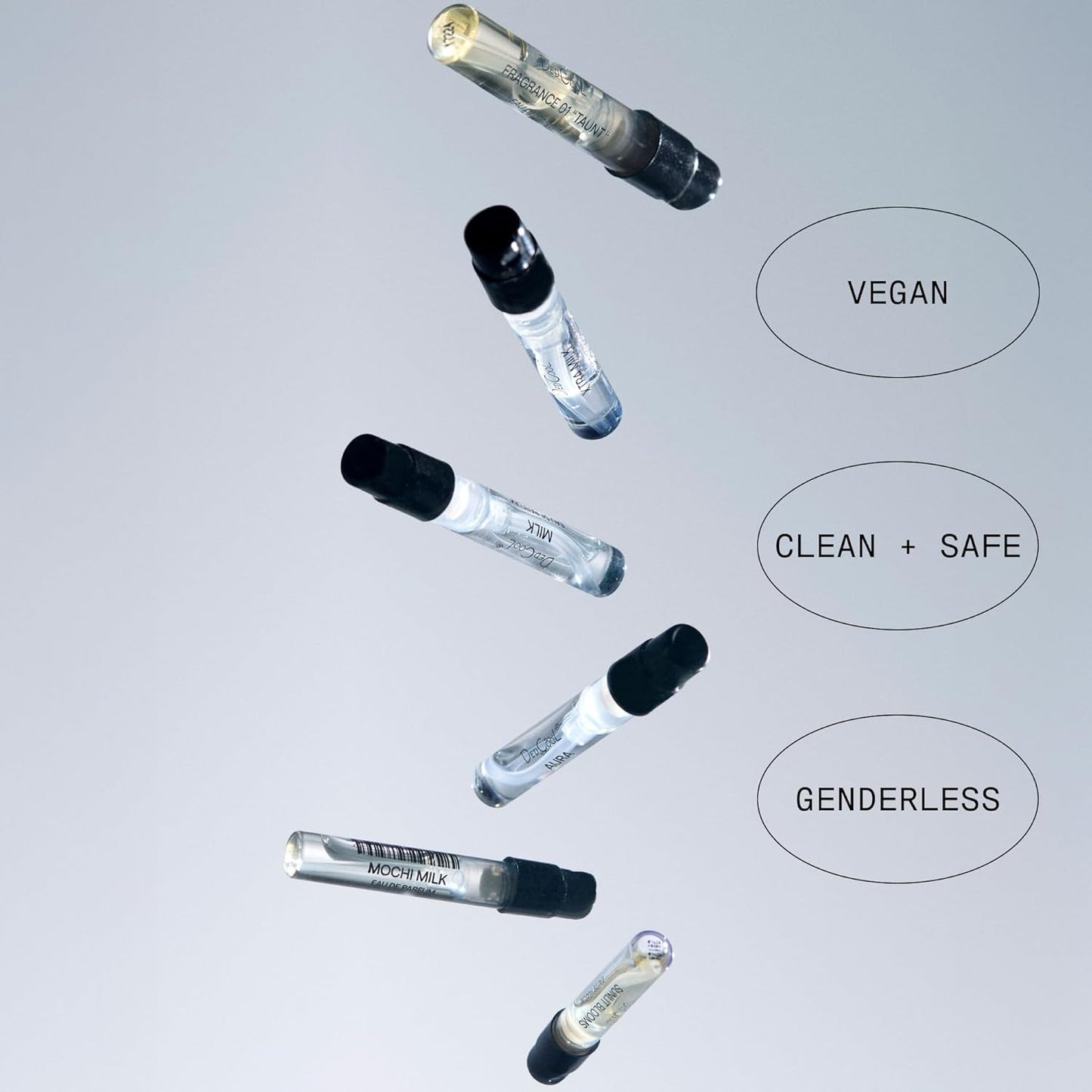 DedCool Sample Tin Luxury Fragrance Discovery Set | 6 Genderless Scents – Xtra Milk, Milk, Red Dakota, 01 Taunt, Madonna Lilly, 03 Blonde | Long Lasting, Vegan, Non-Toxic, Clean | Travel Size