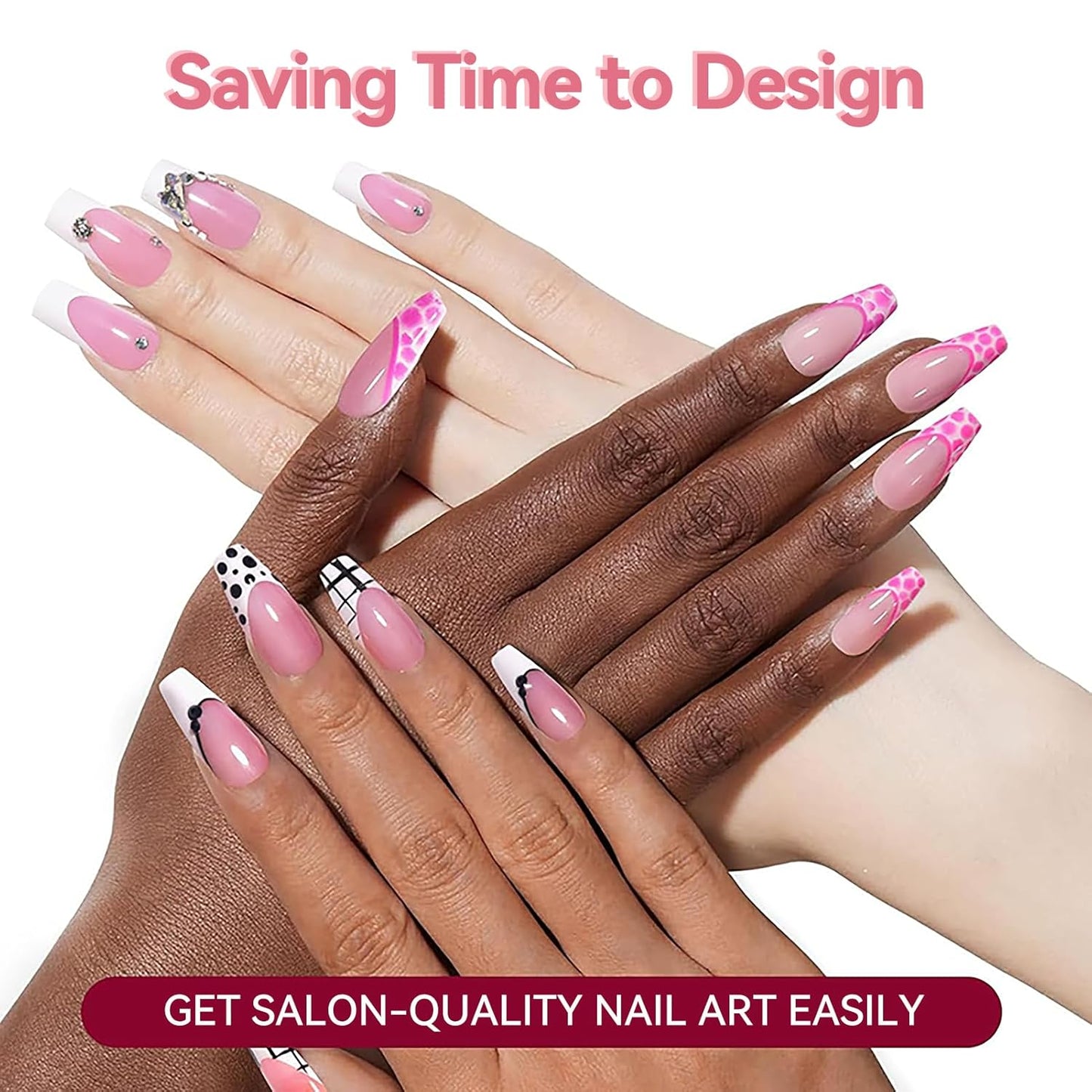 BORN PRETTY Stamping Temeplates Set,Butterfly Necklace Leopard Print Theme Nail Image Plates Nail Art Stamping Plate Manicuring DIY Printing Tools 4PCS