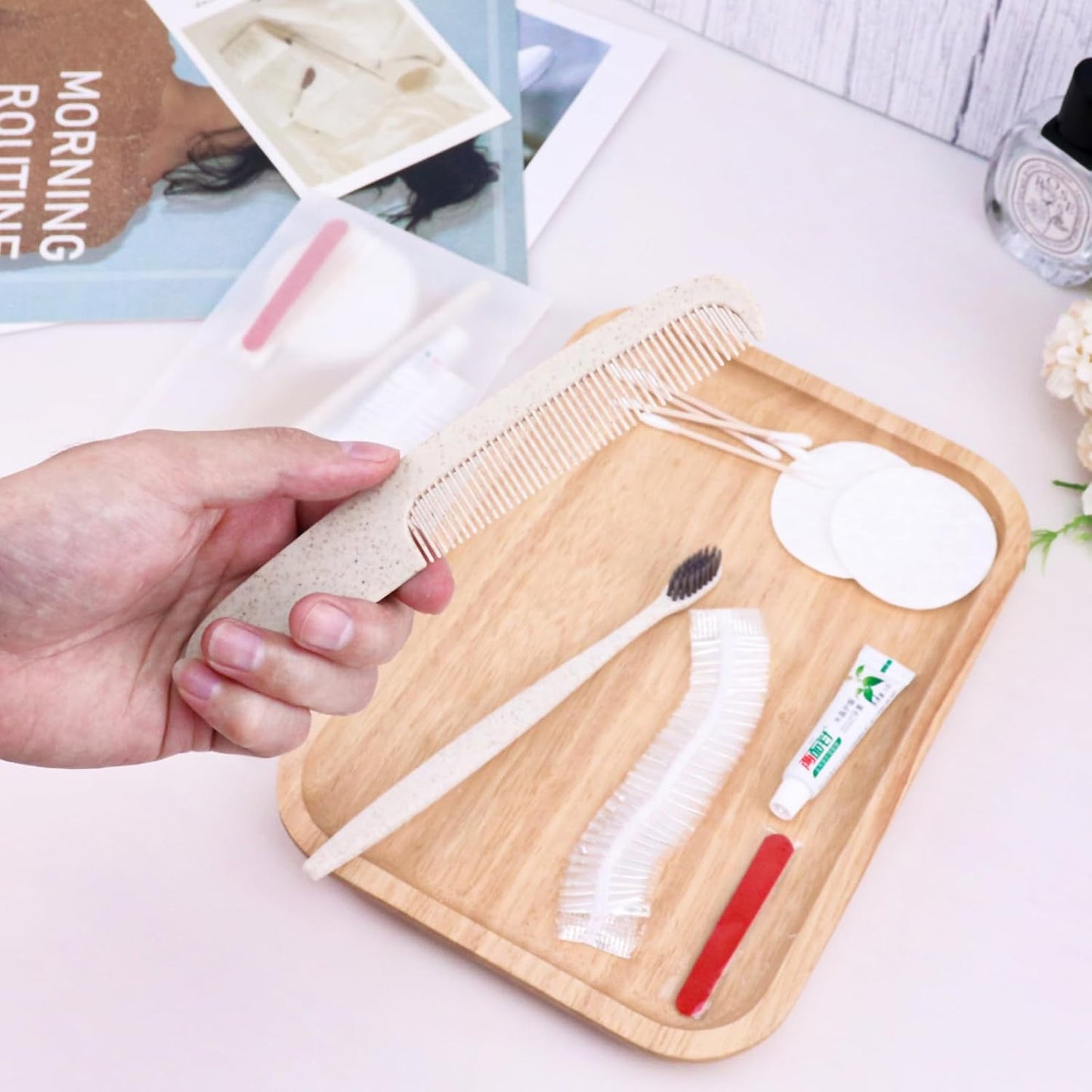 Hygiene Kit, Hygiene Kit Bulk, Travel Hygiene Kit With Toothbrush, Toothpaste, Care Package, Comb, Shower Cap, Individually Packed, Suitable For Hotel, Home, Camping, Travel (30-PACK)