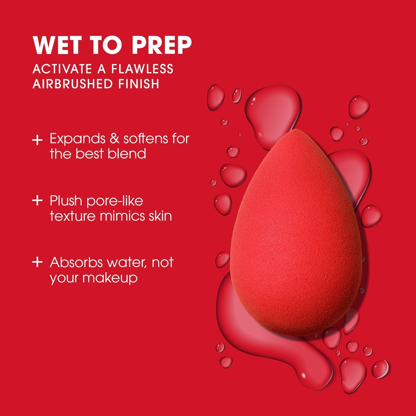 Beautyblender® | Ruby Beauty Blender Makeup Sponge, Super-Soft Foam Easily Blends Foundations, Powders & Creams, Made in USA, Reusable, Washable, Streak Free Application, Vegan, Cruelty Free