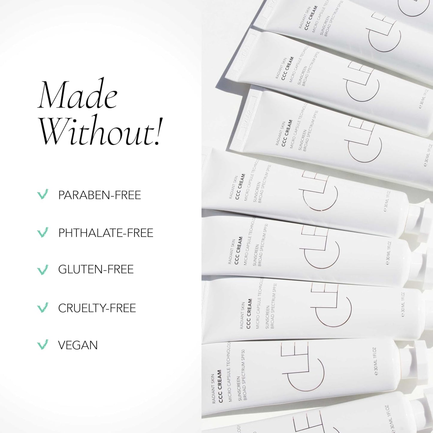 CLE Cosmetics CCC Cream (Warm Deep 501) - Color Correcting Foundation with Sunscreen - Lightweight, Hydrating, Light to Medium Coverage - BB & CC Cream Hybrid - 1 fl oz