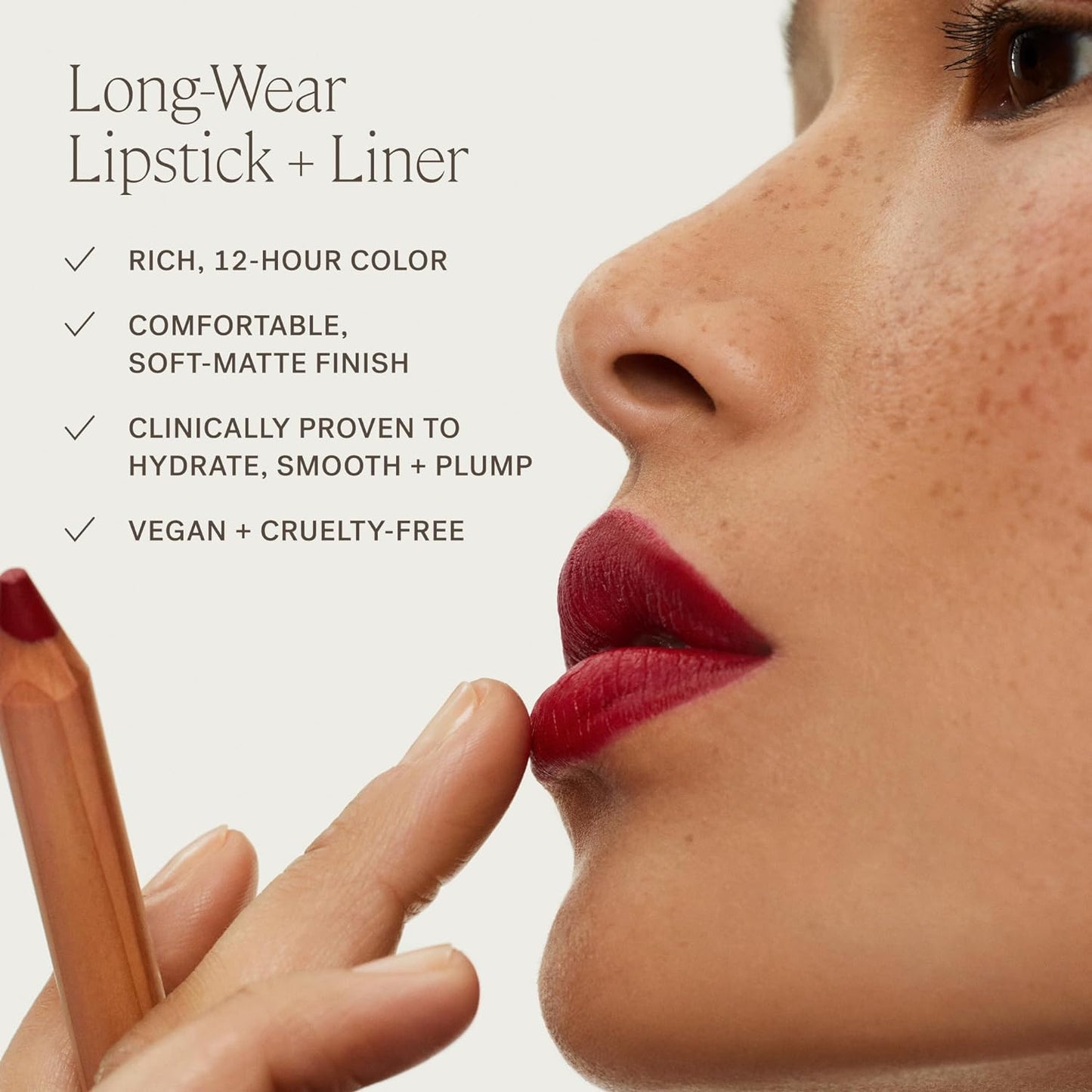 ILIA - Lip Sketch Hydrating Crayon | Hydrate, Plump, Smooth, Strengthen | Long Lasting up to 12-Hours, Bleed-Resistant, Soft-Matte | Barrier-Building, Non-Toxic, Cruelty-Free (Banquette)