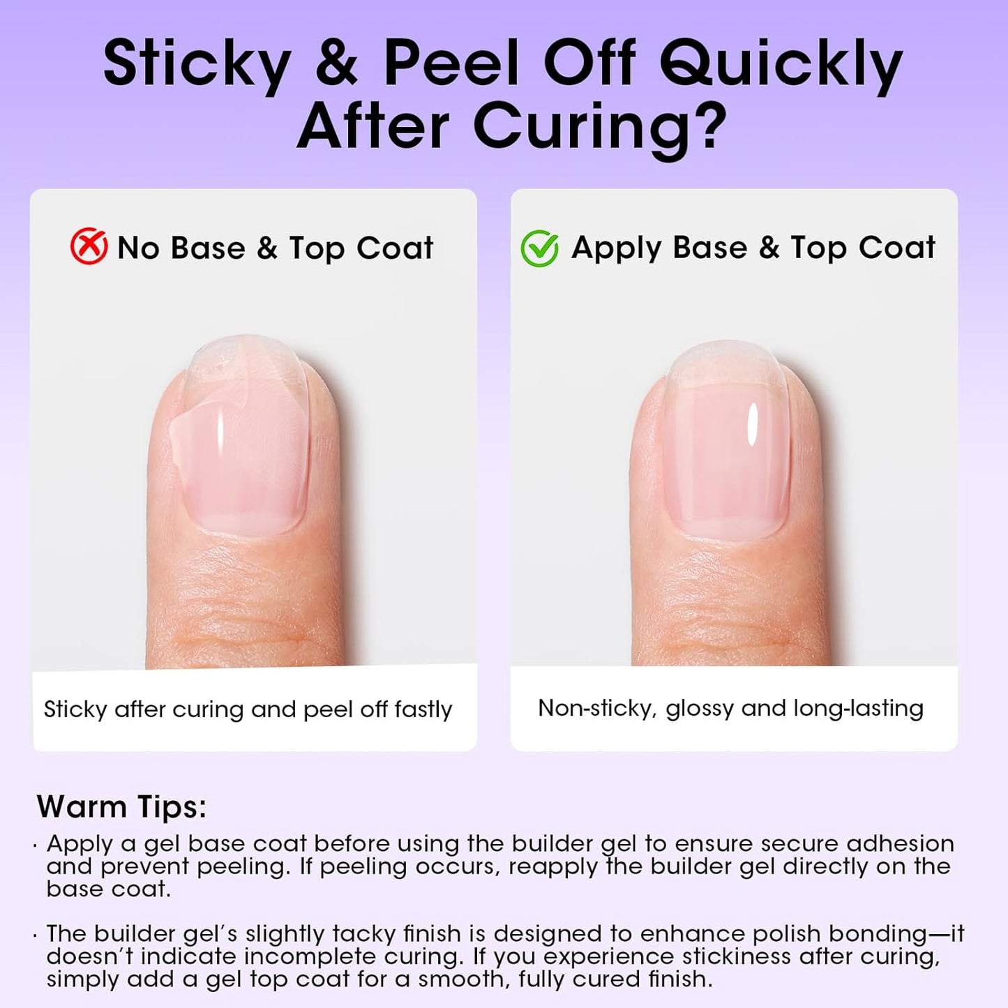 GELLEN Builder Gel for Nails, 18ml Clear Nail Extension Hard Gel in Bottle, Soak off Long Lasting U V Cured Nail Strengthener for Salon Quality Nail Art