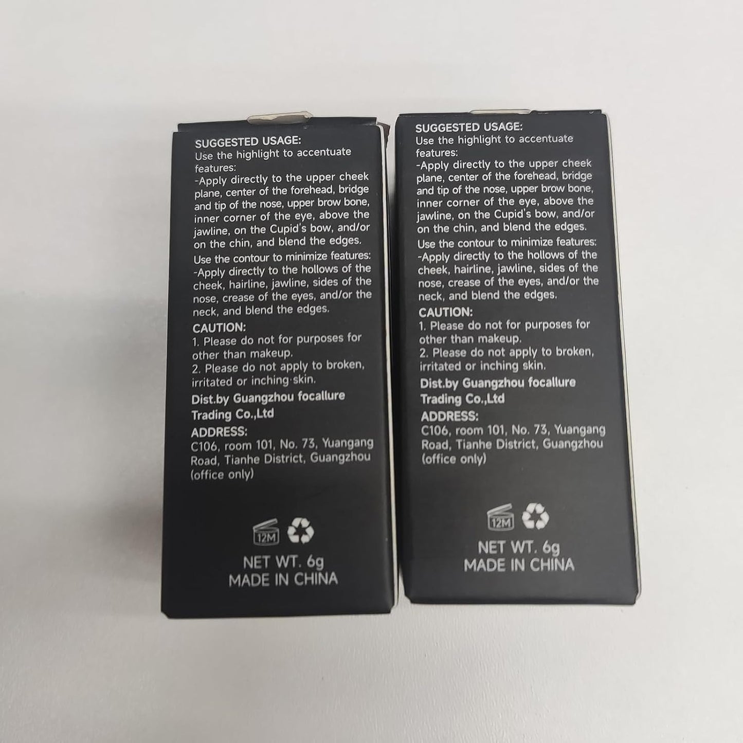 FOCALLURE 2 Pcs Mineral Cream Contour Stick,Moisturize Highlighter and Bronzer Pen,Non Stick Face Brightens & Shades Pencil,Long Lasting & Smooth Gliding Face Illuminator Makeup,Tan