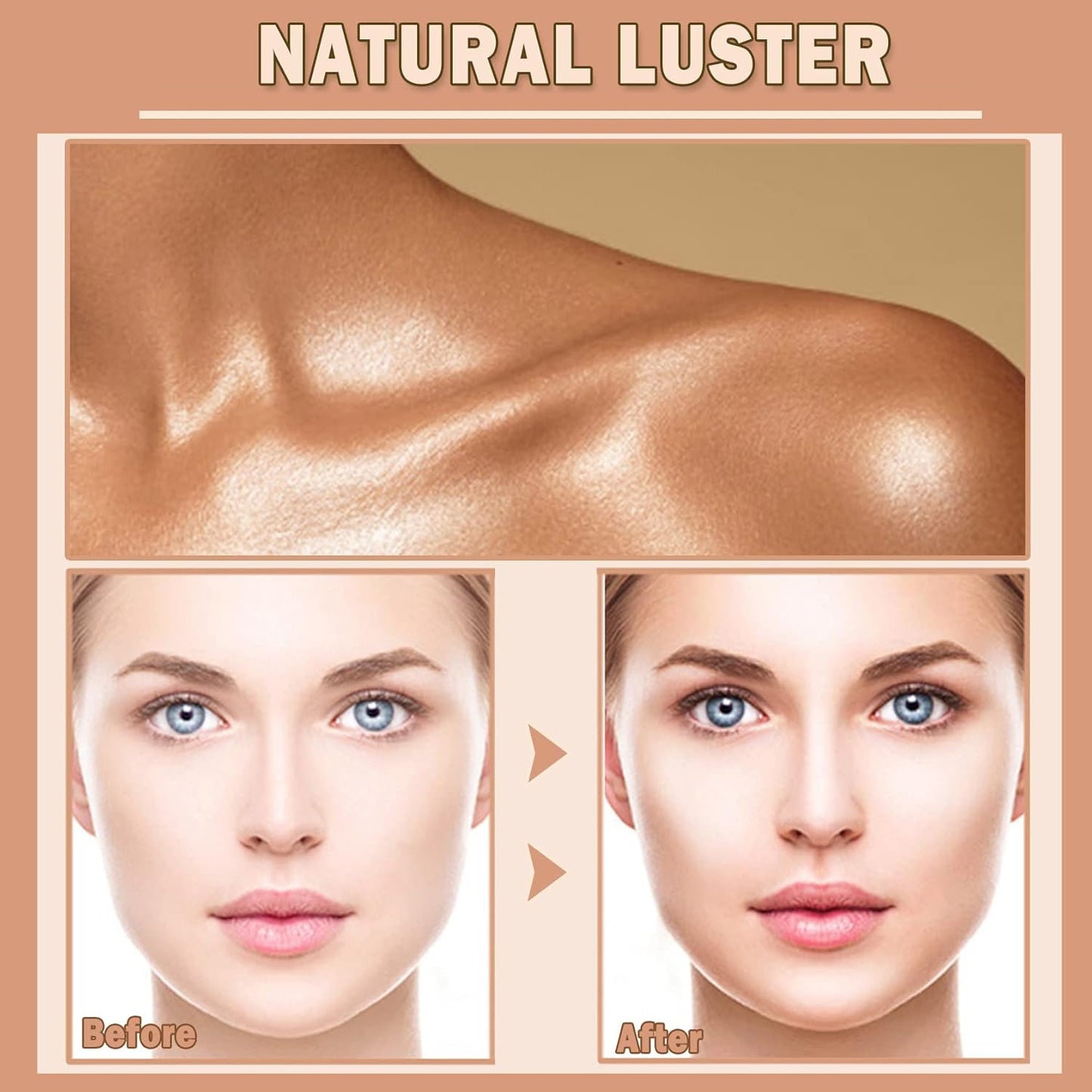 CAHIUYOA Cream Contour Stick,Highlighter Bronzer Stick Makeup Waterproof Light Face Cosmetics,Moisturize Long Lasting Cream Contour Bronzer Highlighter Makeup Stick - 01