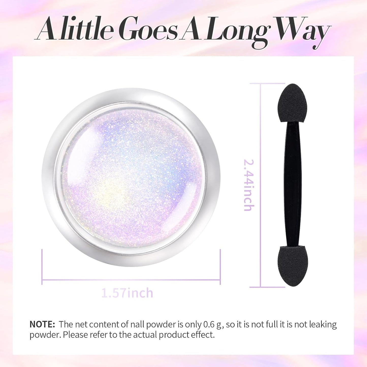 Born Pretty Chrome Nail Powder Auroras Nail Powder Mermaid Pearl Powder Glitter Dust Kit for Gel Polish Nail Art Decoration