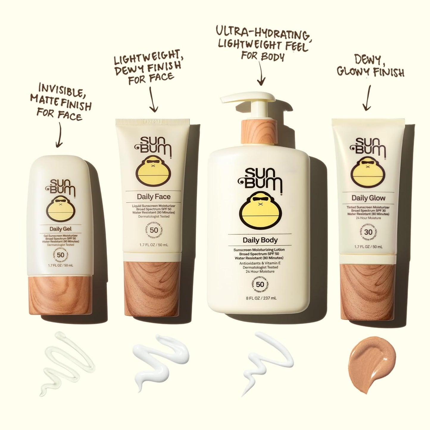 Sun Bum Daily SPF 50 Clear Gel Face Sunscreen - Broad Spectrum Moisturizing Facial Sunscreen with Vitamin E - Vegan and Hawaii 104 Act Compliant (Without Octinoxate & Oxybenzone) - Travel Size 1.7 oz