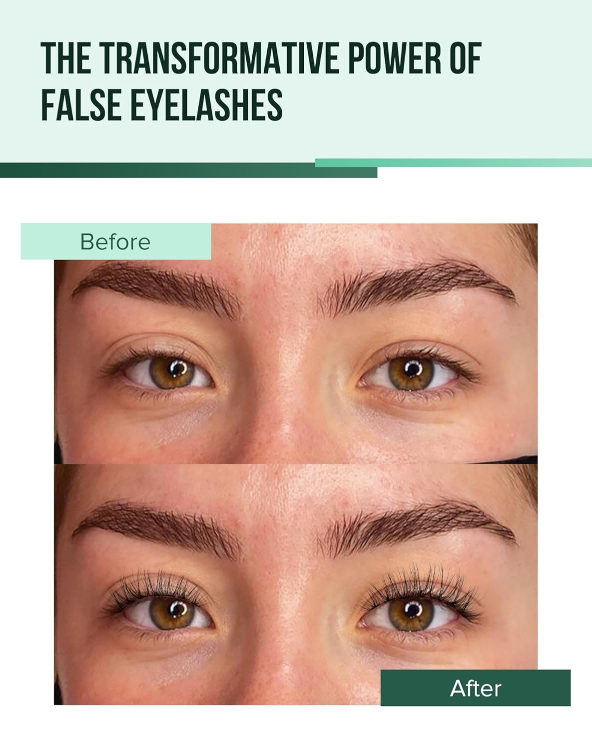 Wispy lashes natural look false eyelashes C curl fake lashes 3d Fluffy eye lashes clear band lashes Pack 7 Pairs