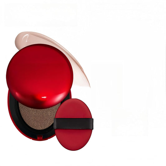 MAEPEOR Cushion Foundation 9 Colors Full Coverage Weightless Satin Glow Foundation Hydrating Long-Lasting Cushion BB Cream (Color 06)