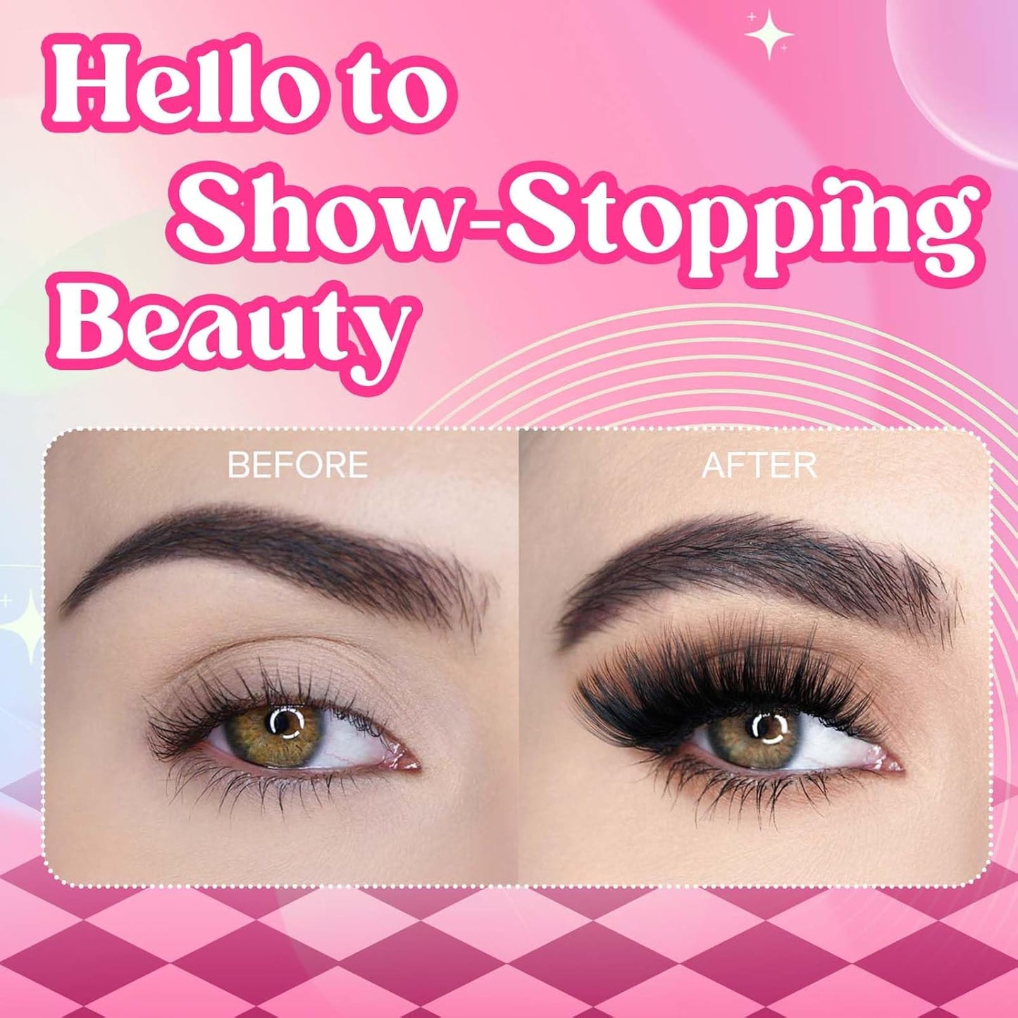 FADLASH Cluster Lashes D Curl Wispy Individual Lashes DIY Eyelash Extension Natural Look Reusable Fluffy Cluster Eyelash Extensions Self Application at Home (200D-0.07D-12-18MIX)