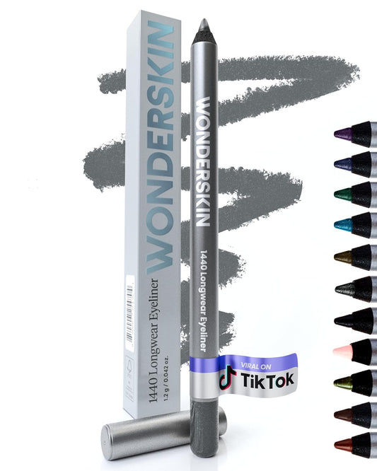 Wonderskin Eyeliner Pencil, 1440 Longwear Blue Glitter Eyeliner Pencil - Waterproof, Sharpenable & Smudge Proof