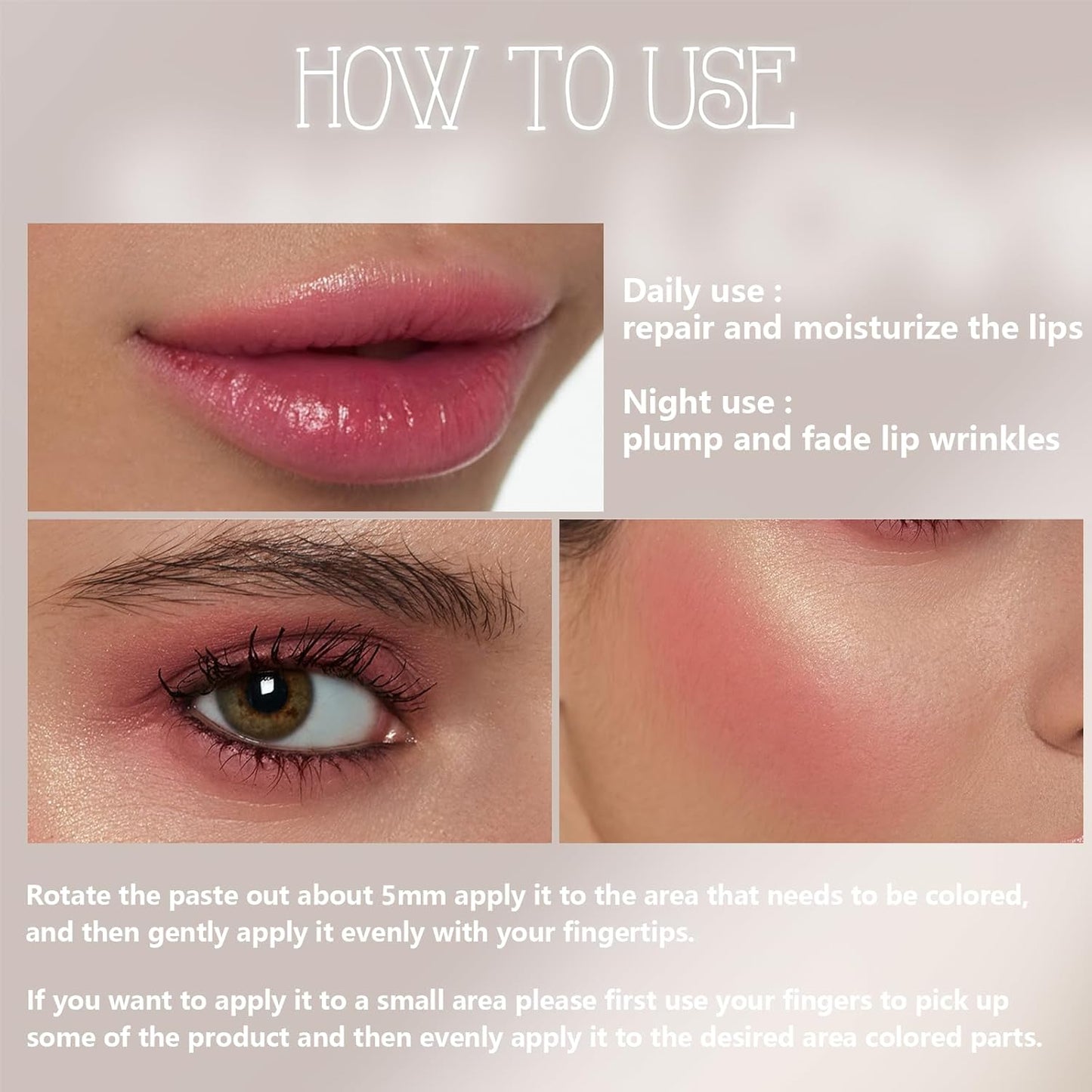 Color Changing Blush Stick,Jelly Tint Stain Clear PH Transparent Cream Pink Magic Blusher for Cheeks, Lips and Eye Makeup, Natural Lightweight Blendable Face Rouge Balm Cooling Water with Brush