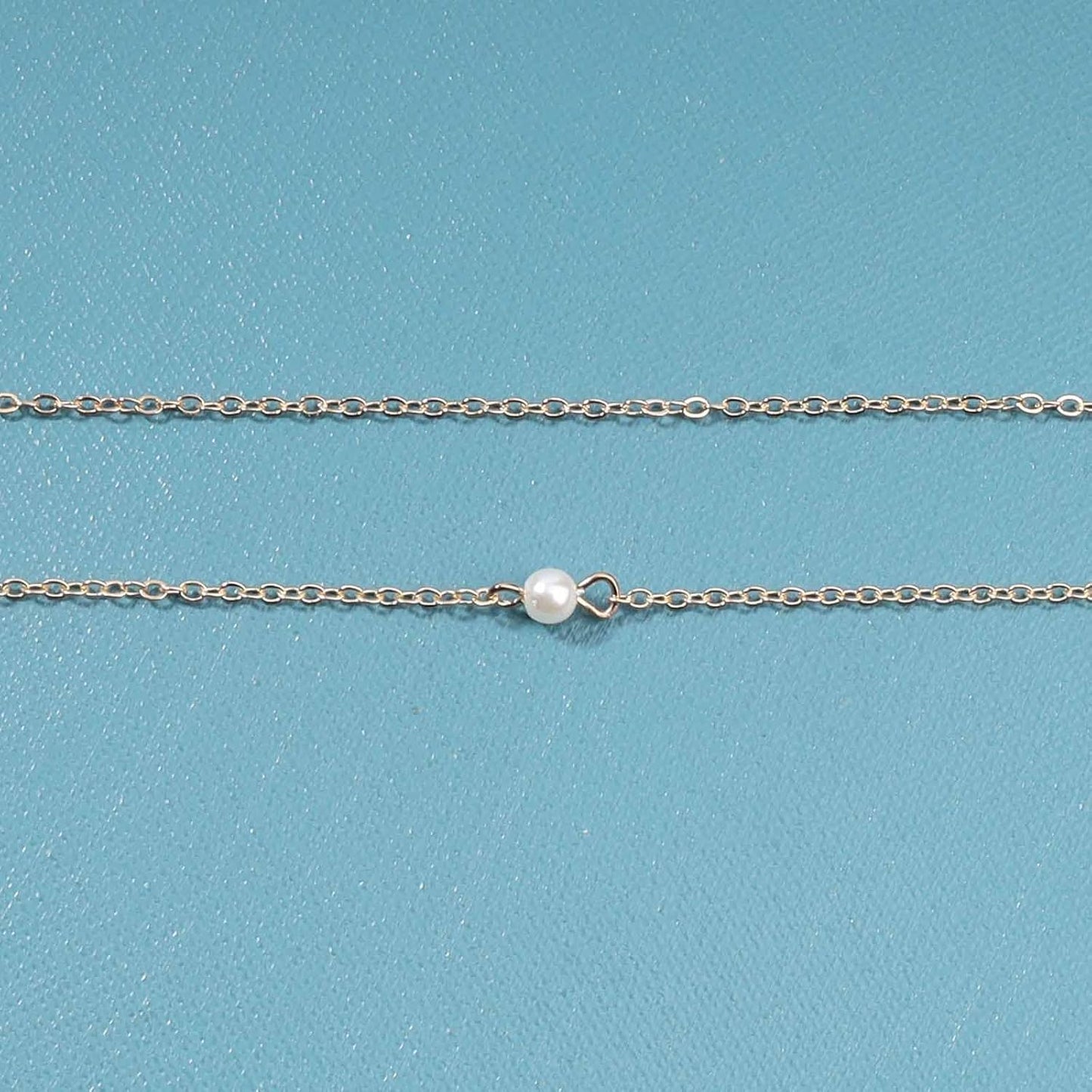 Boho Layered Pearl Choker Necklace Gold Pearl Pendant Necklace Tiny Dot Layering Necklace Vintage Necklace Chain Jewelry for Women and Girls Gifts