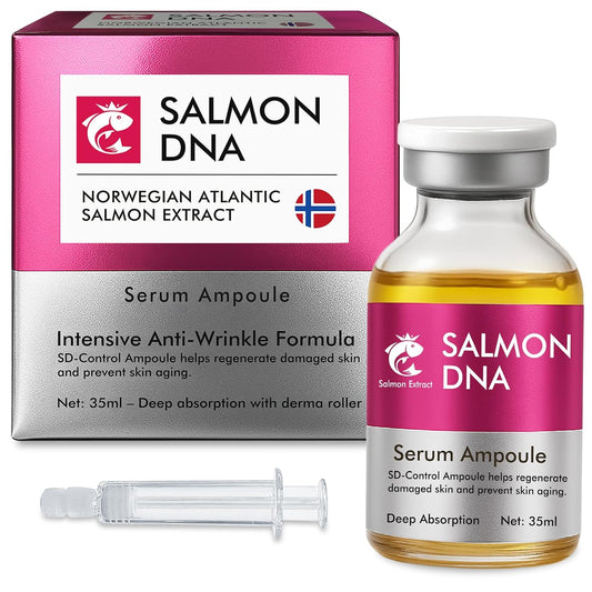 Salmon DNA Ampoule, Microneedling Serum, Anti-Wrinkle & Scar Removal for Face and Body, Salmon DNA Serum Ampoule Anti-wrinkle and Enhance Barrier Function