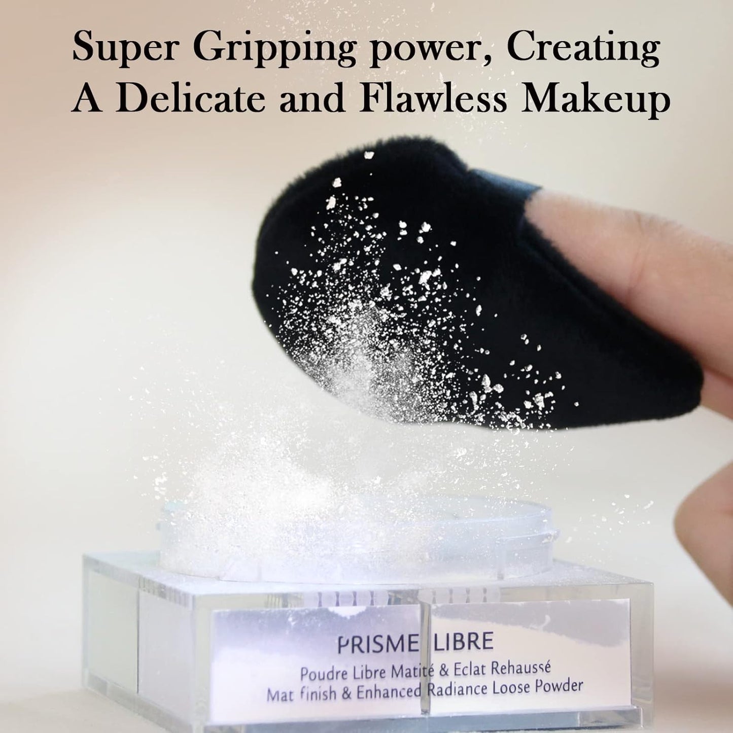 Powder Puff Daubigny 6 Pieces Powder Puff Face Soft Triangle Makeup Puff for Loose Powder Mineral Powder Body Powder Velour Cosmetic Foundation Blender Sponge Beauty Makeup Tools(Black)