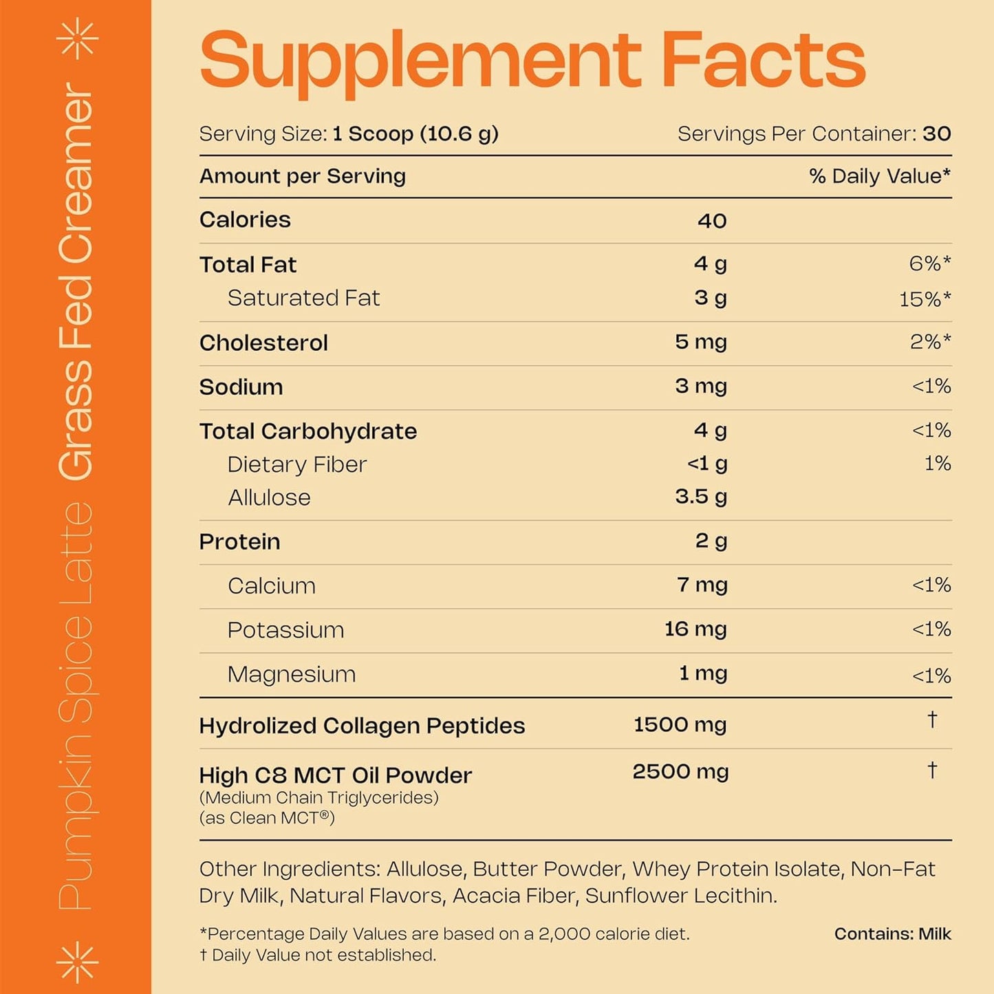 LevelUp Creamer, with Energizing MCT Oil and Collagen Peptides, Keto Coffee Creamer, Supports Natural Energy & Ketone Production - Pumpkin Spice Latte