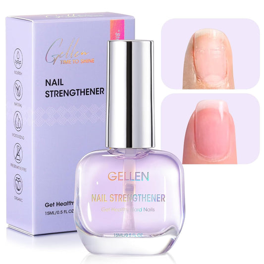 Gellen Nail Strengthener, 8-In-1 Nail Repair Growth Protein Treatment for Thin Weak Brittle Damaged Imperfect Nails, Air Dry Calcium Keratin Nourish Ridge Filler Nail Care, Lavender Scent