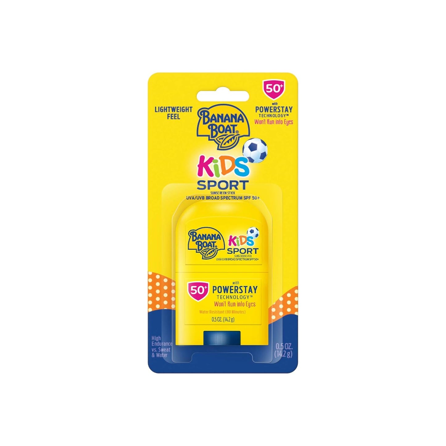Banana Boat Kids Sport Sunscreen Stick SPF 50 Travel Size 0.5oz & Sport Ultra Sunscreen Lotion SPF 50 Family Size 12oz