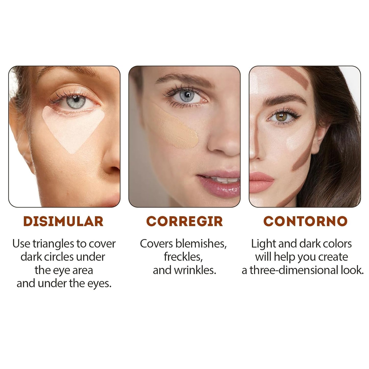 Liquid Concealer Stick Makeup, Hydrating and Lightweight for All Day, Full Coverage 10# DEEP BRONZE