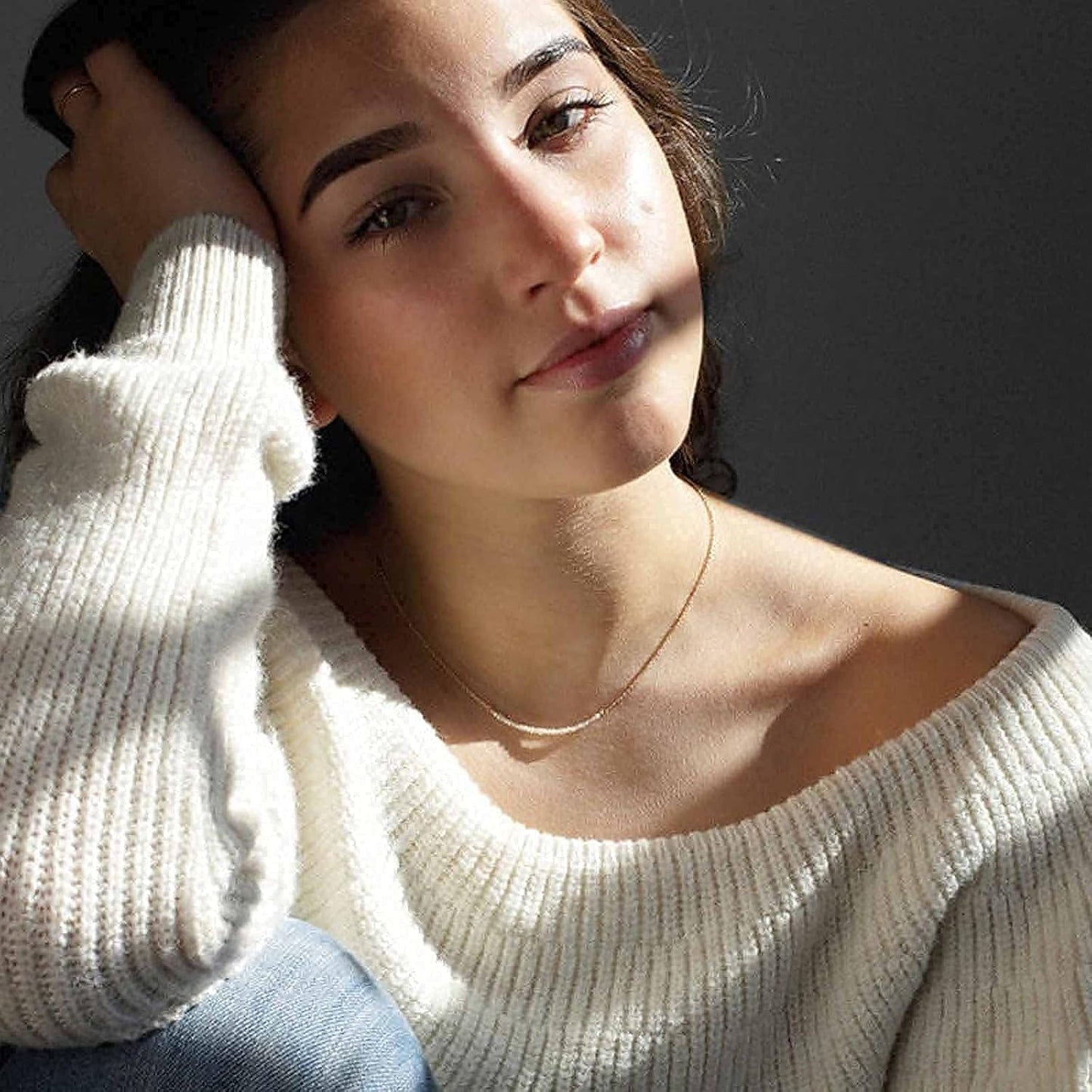 Boho Pearl Pendant Necklace Gold Pearl Bar Choker Necklace Bridal Pearl Chain Necklace Wedding Necklace Jewelry for Women and Teen Girls