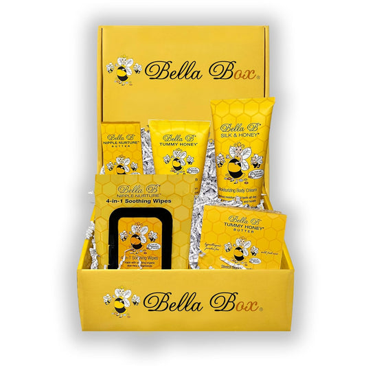 BELLA B Pregnancy & Beyond Starter Set - Skin Care Gift Set - New Mom Gifts - Gift For Mom - New Mom Gift Basket - Pregnancy Must Haves - Pregnancy Gifts For First Time Moms