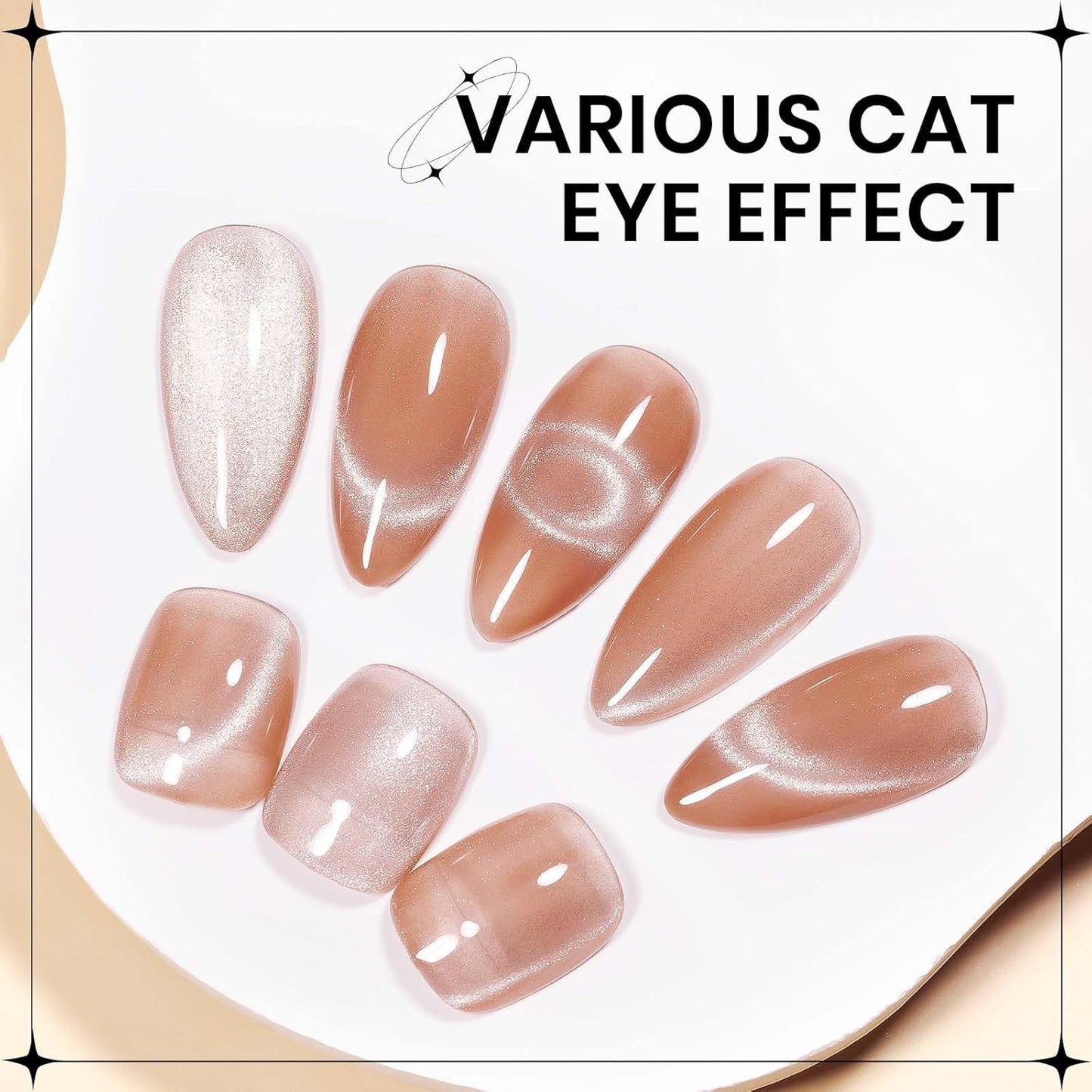 10ml Cat Eye Gel Nail Polish with Magnetic Nail Polish Gel for Home Manicure Nails DIY