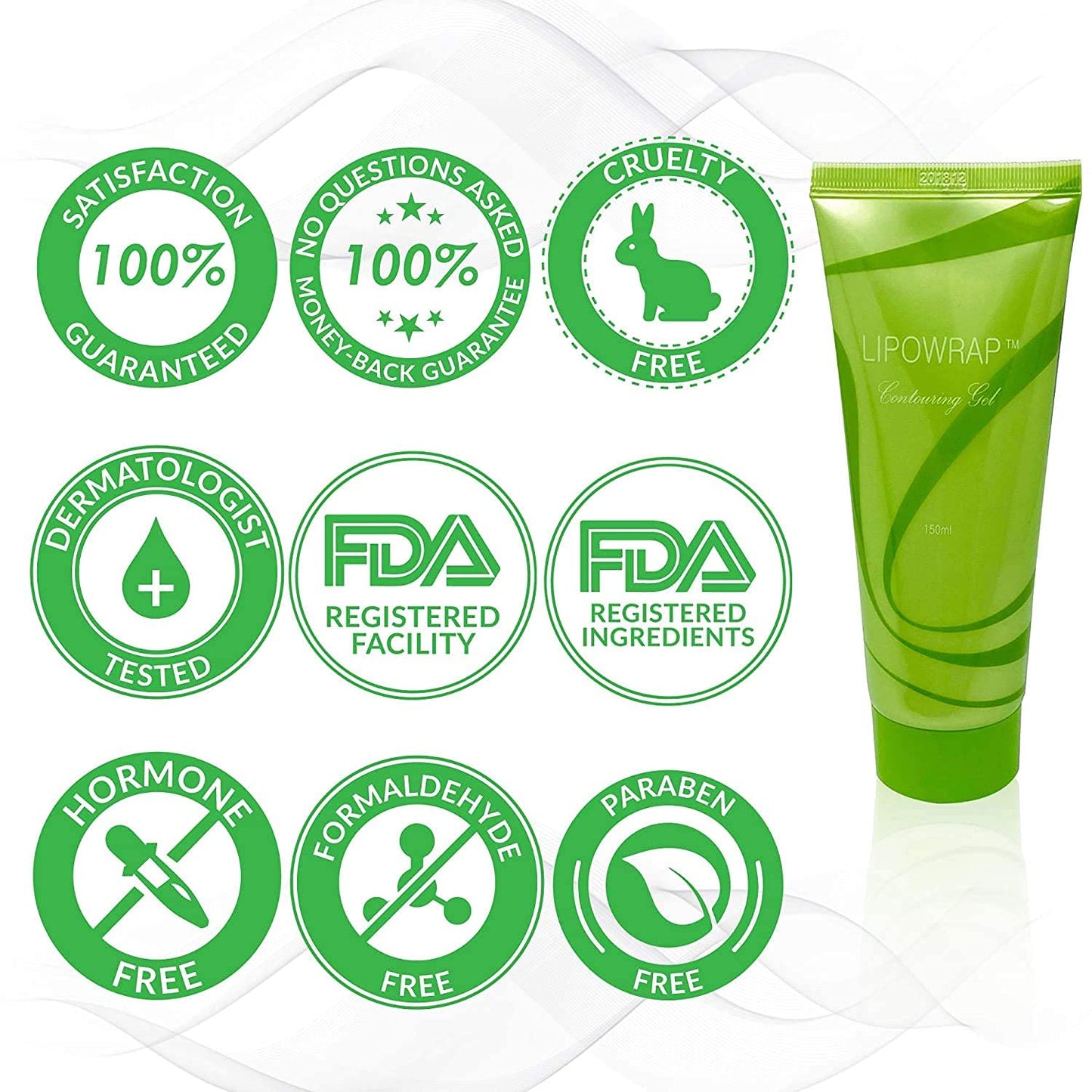 Ultimate Defining Body Gel Applicator Lipo Gel Cream it Works For Firming Toning Contouring - 150 Ml