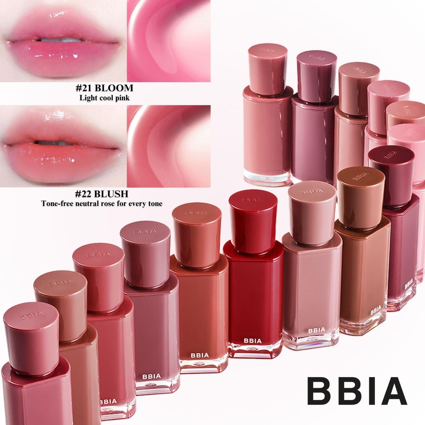 BBIA Glow Tint – Lip Plumping Volumizing Glossy & Glowy Lip Stain Naturally Moisturizing Comfortable Texture Lightweight Long-Lasting Vivid Color Non-Sticky Korean Makeup (14 DAILY, Pack of 1)