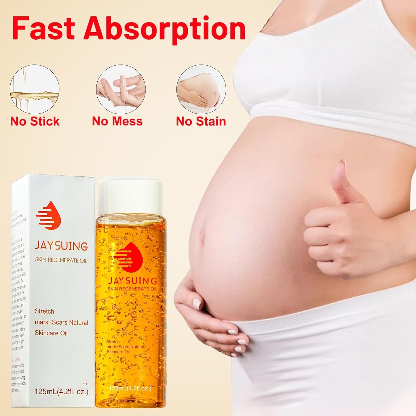 Stretch Mark Cream Stretch Mark Oil for Pregnancy, Stretch Mark Removal Belly Butter for Pregnant Women To Prevent And Repair Maternity Stretch Marks Scar Cream 2.82 Oz Skincare Body Oil 4.2 Fl.oz