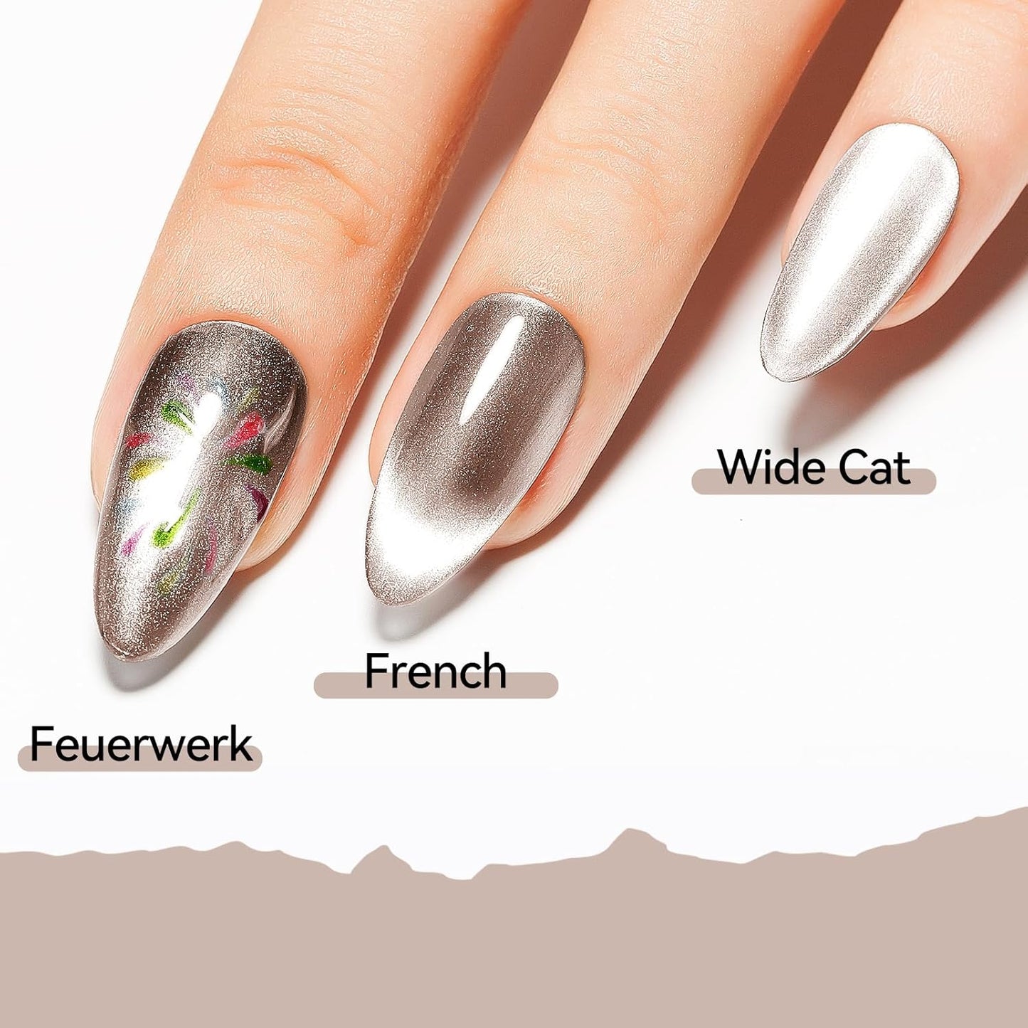 MIZHSE Cat Eye Nail Polish: Quick Dry Brown Magnetic Nail Polish with Magnet, Air Drying Fast Fall Color Nail Lacquer 15ml Cateye Effect for Women Girl Non-Gel Nail Art Manicure DIY Home