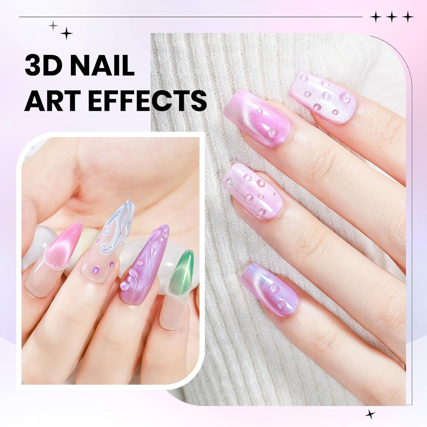 Aurora Magnetic Cat Eye Gel Nail Polish 12 Colors Mermaid Shimmer Glitter Cateye Gel Polish Spring Summer Colors Cat Eye Manicure Gift Soak Off Lamp Salon DIY at Home