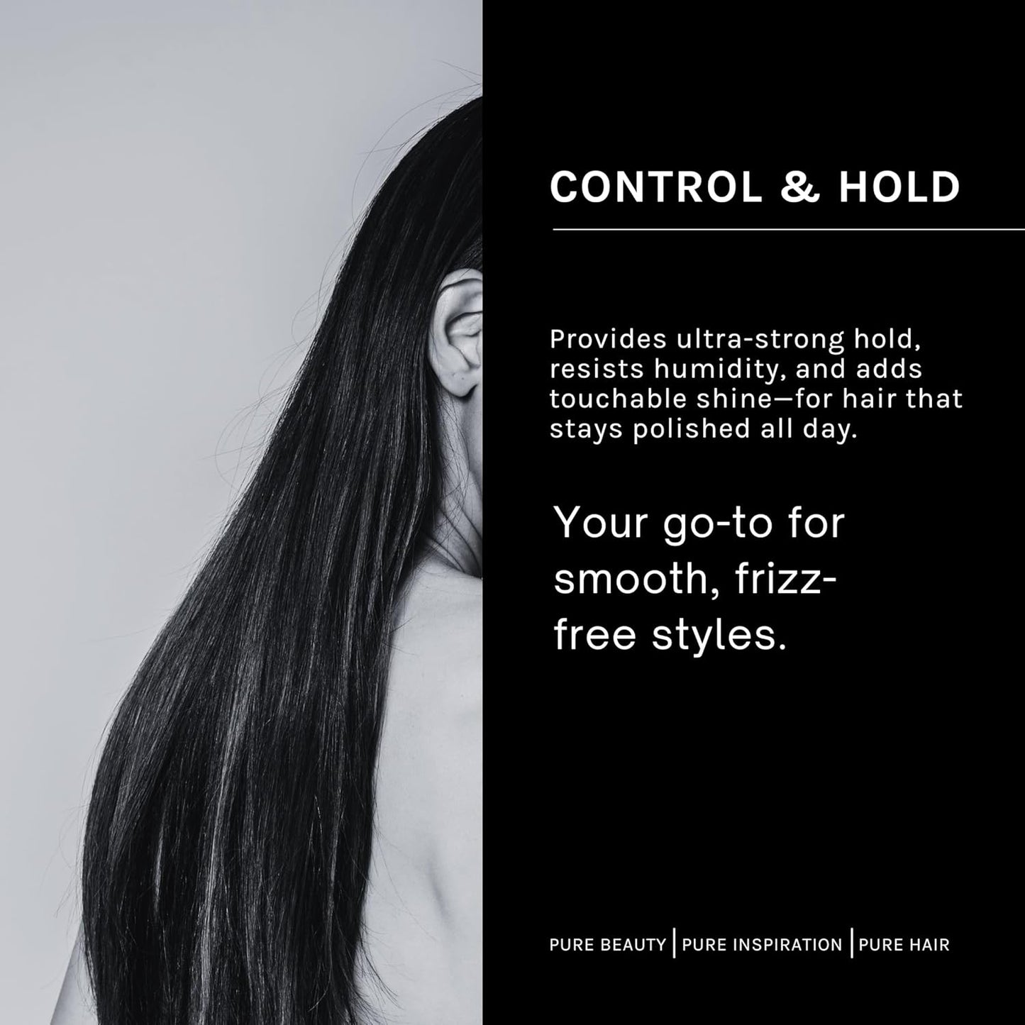 pH PURE HAIR Extra Hold Hairspray - Strong, Anti-Frizz & Humidity-Resistant Non-Aerosol Hair Spray with Floral Scent - Fast-Dry - 10.1 oz