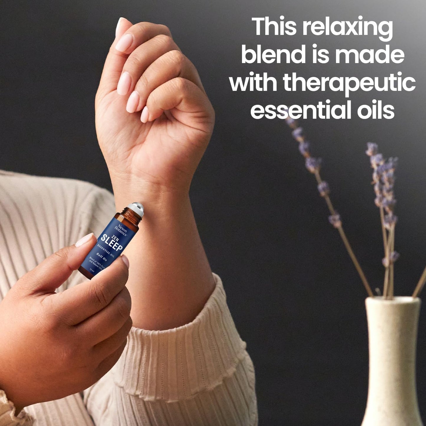 Zen Sleep Essential Oil Roll-On 10 ml - Calming Blend for Serenity & Deep Sleep - Easy-to-Use Roller Ball - Nexon Botanics