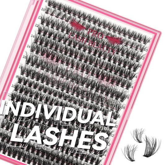 Lash CIusters 320Pcs Individual Lashes 3D Volume Cluster Lashes Natural Look Eyelash Clusters Faux Mink Wispy Lashes 30D+40D-C Mixed DIY Lash Extension (30D+40D-C,8-16mix)