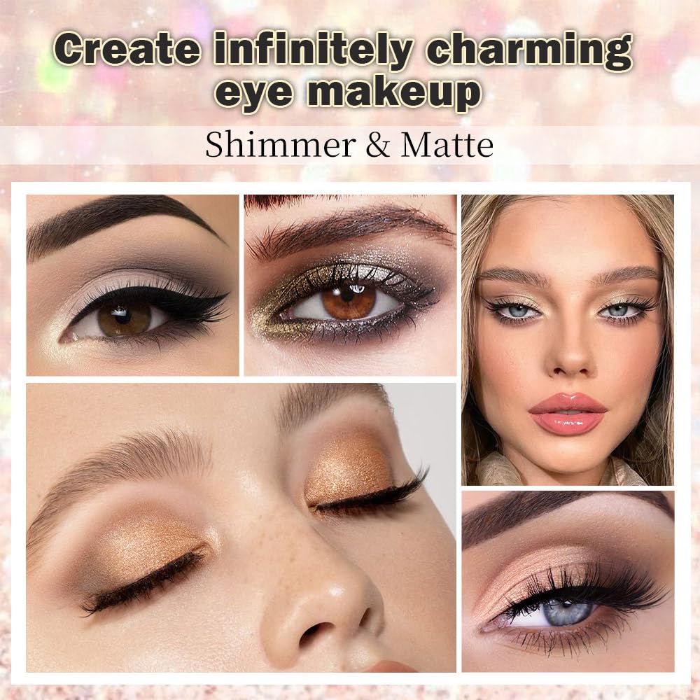 Neutral Smokey Eye Shadow Palette,Nude Silver Gray Black Cream Eyeshadow Palette,Make Up Pallets for Women Natural Eyeshadow for Eyes Long Lasting Naturing-Looking