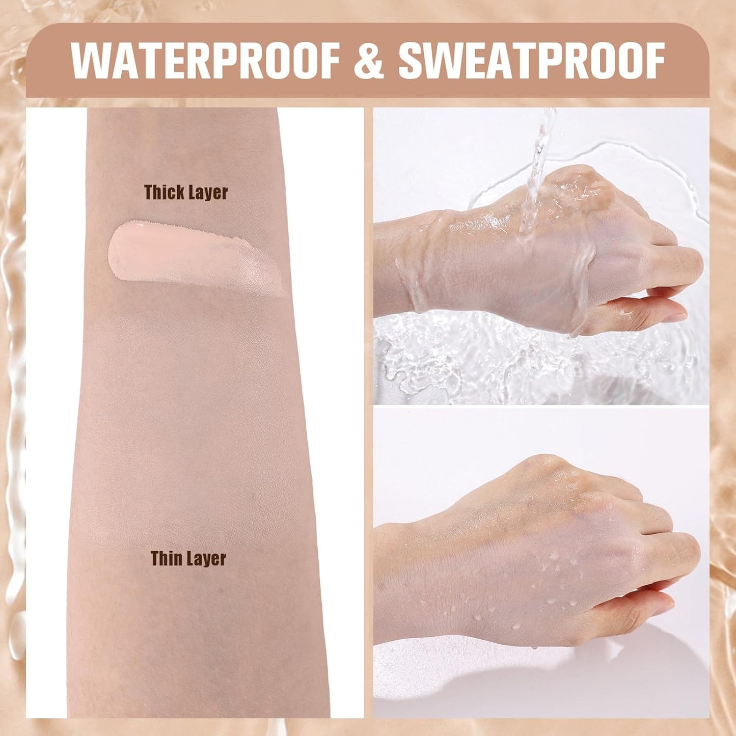 UCANBE Matte Liquid Foundation Makeup, Medium to Full Coverage Waterproof Longwear Serum Cream Foundation for Combination & Oily Mature Skin, Lightweight Hydrating Nourishing, Natural Ivory, 1 fl. oz.