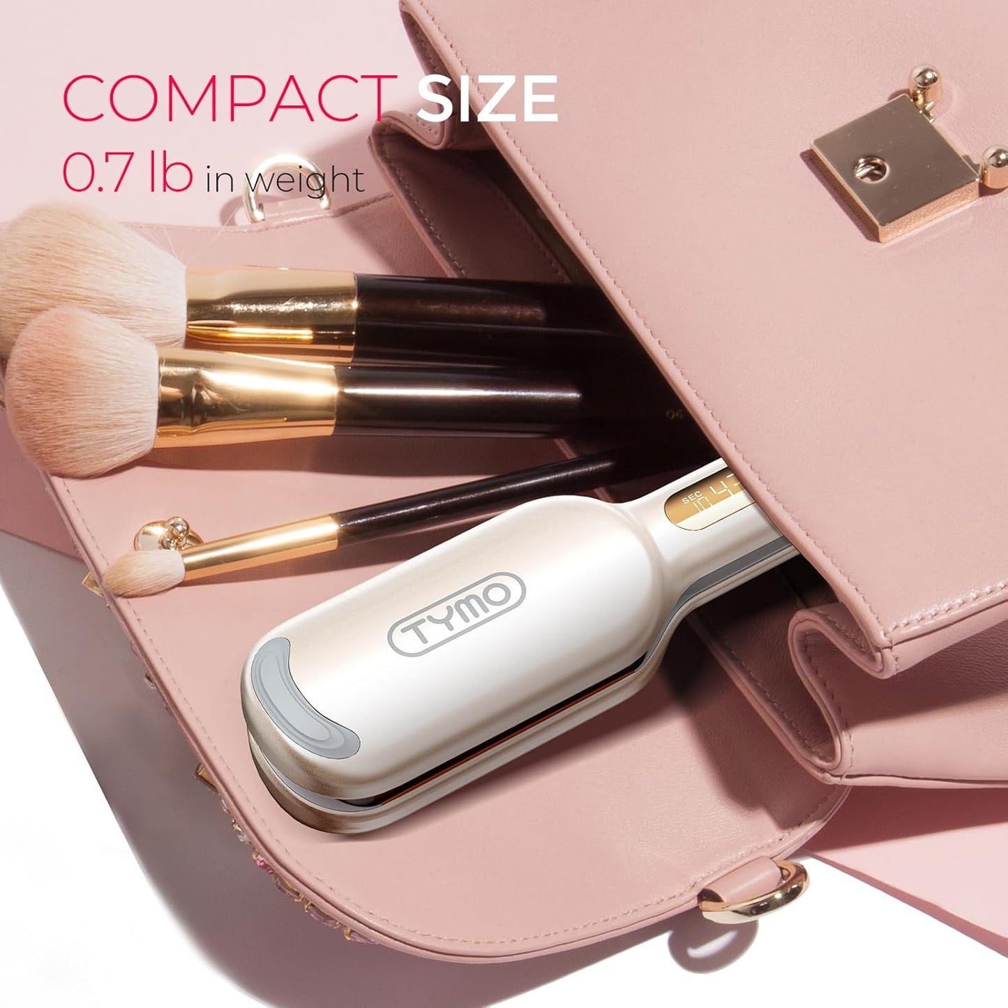 Curling Iron Hair Crimper Waver - TYMO ROVY Beach Waves Curling Wand, Ionic Deep Waver Hair Curler Tool with Ceramic 3 Barrel for Women, Dual Voltage, Anti-Scald, Easy to Use, Elegant Gold, 1 Inch