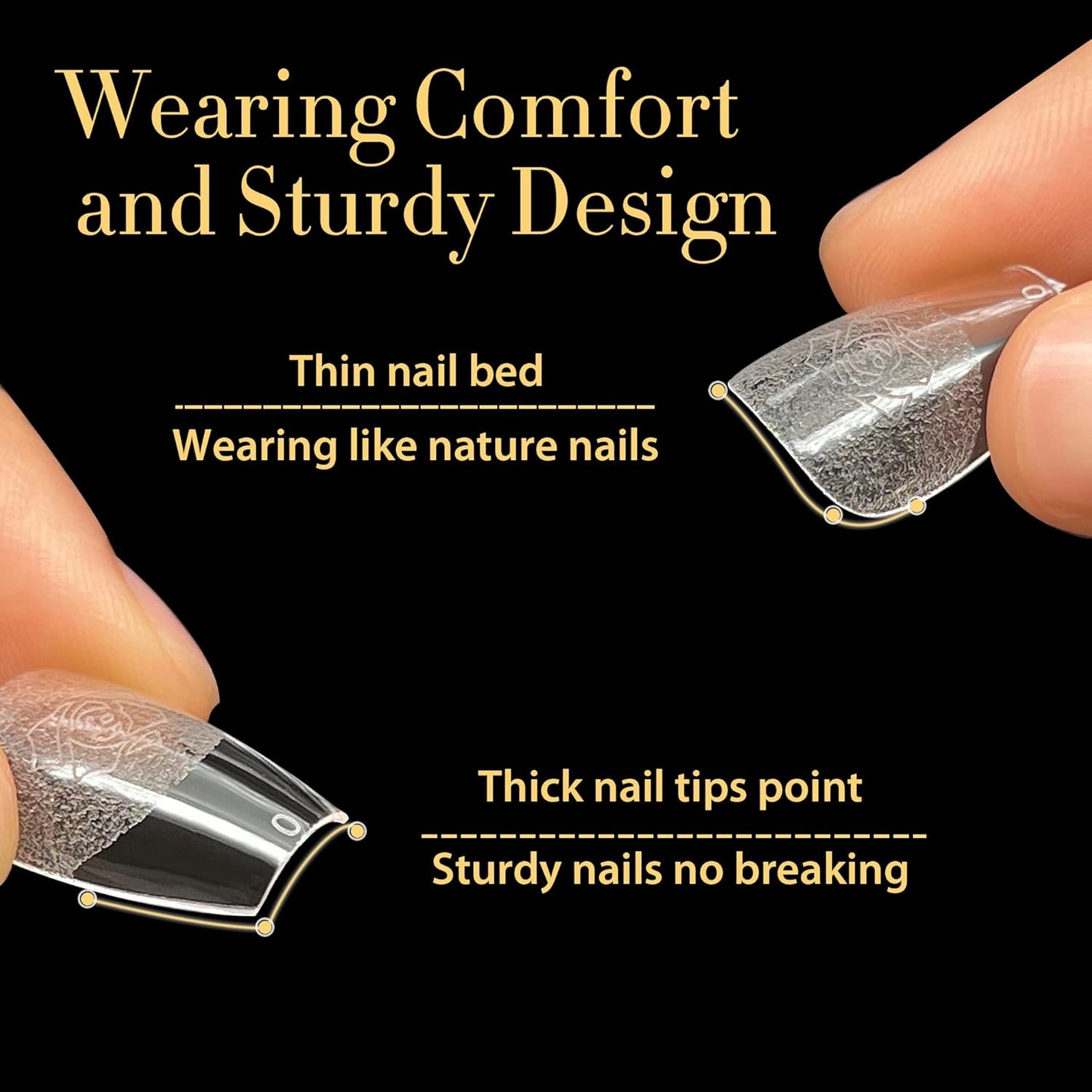 UNA GELLA Short Coffin Nail Tips, 600Pcs Short Coffin Gel Nails Tips Pre Etched 12 Sizes Soft Gel Fake Nails Tips Pre-file Full Cover for Nail Extension Home DIY Salon with Box