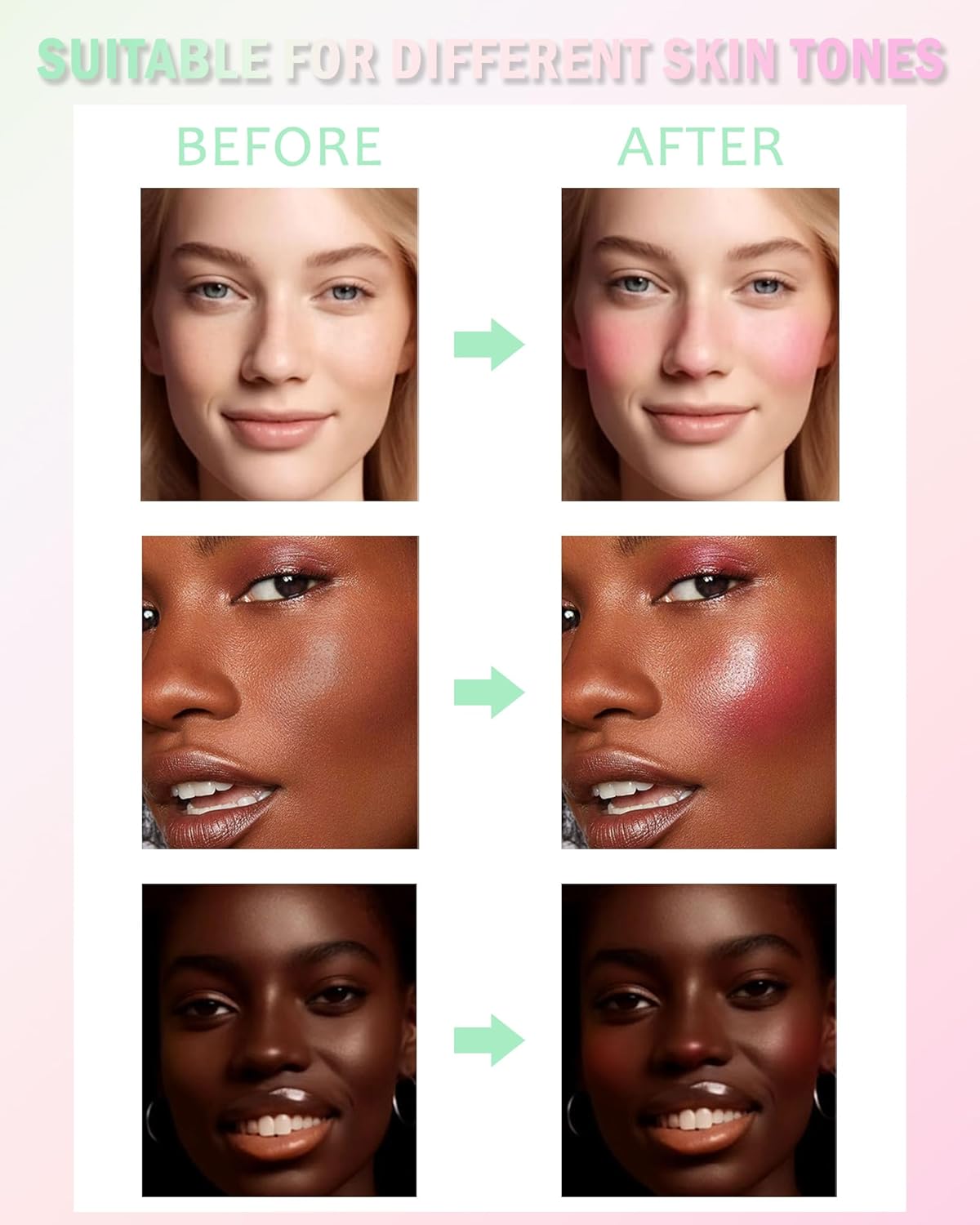 Pink Liquid Blush Oil Clear Liquid Blush for Cheeks, Waterproof Liquid Blush Oil Moisturizing Tinted Blush Stick, Long Lasting Blendable Highly Pigmented Cheek Tint, Christmas Makeup Gift for Women