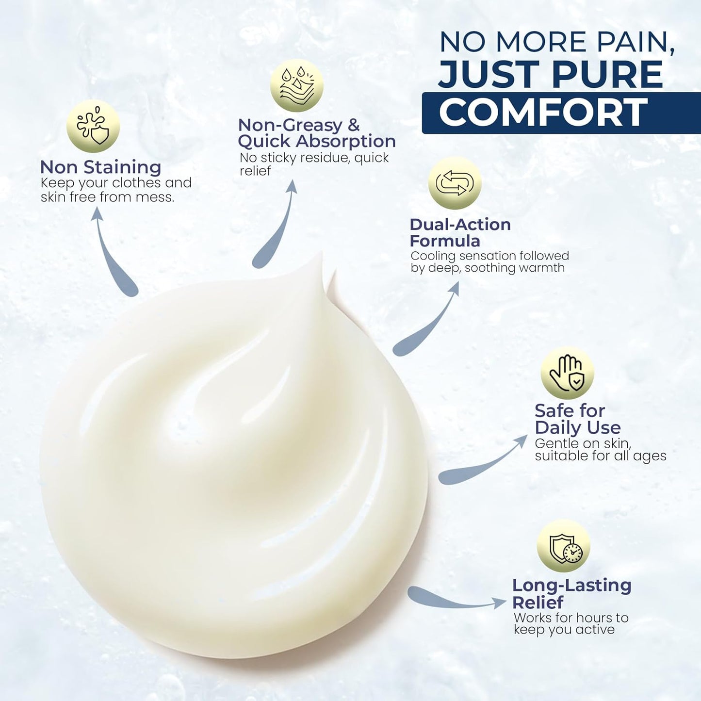 Sombra Cool Pain Relief Gel Cold Pain Relief for Swelling, Growing Pains, Soreness, Post-Workout, Vegan Formula Free of Artificial Fragrances, Dyes, NSAID, Wax, Petroleum, Alcohol - 2oz Jar (2 Pack)