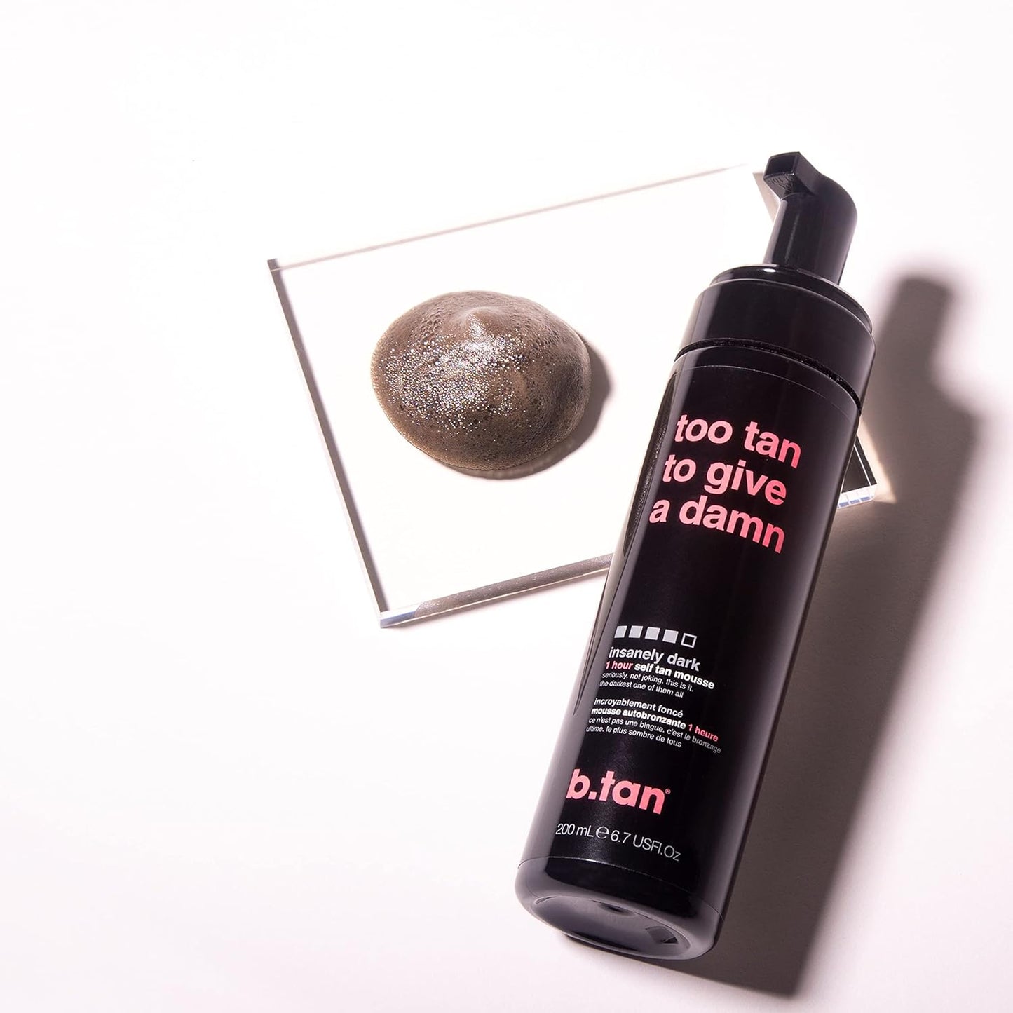 b.tan Ultra Dark Self Tanner Mousse | Too Tan - Best, 1 Hour Express Sunless Tanning Foam, Gold Bronzing Glow, No Fake Tan Smell, Face & Body, Vegan, Cruelty & Paraben Free, 6.7 Fl Oz