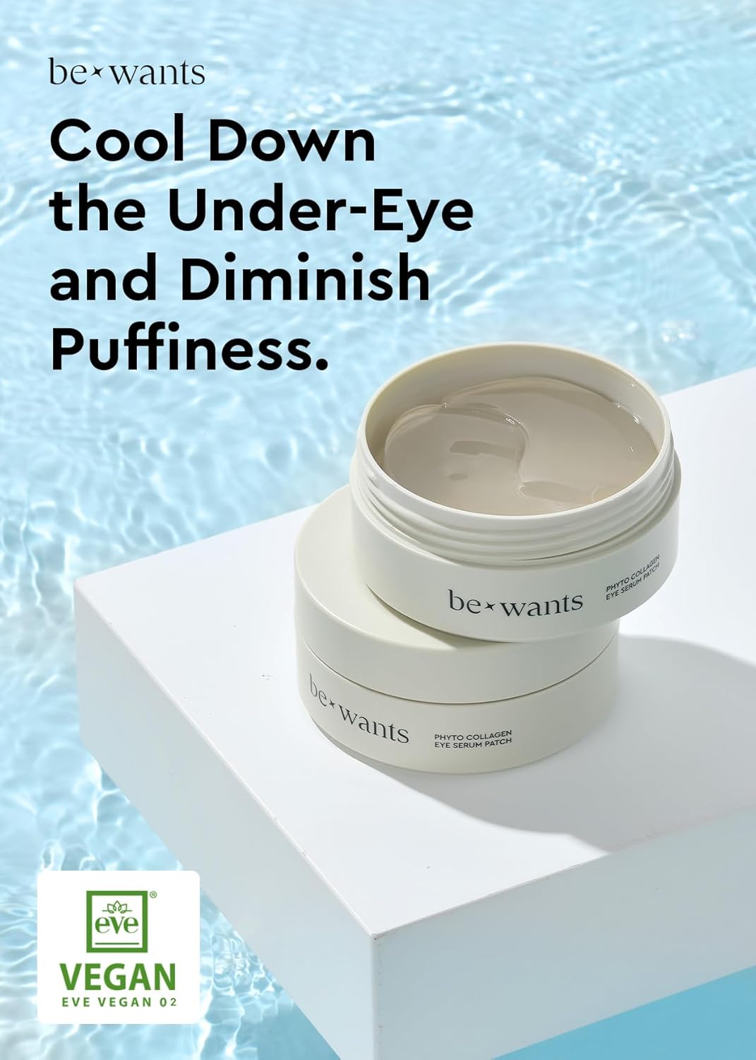 Bewants Under Eye Patches with 71.9% Bamboo Water | 60 Patches | Under Eye Patches for Puffy Eyes and Dark Circles | Vegan Collagen Eye Mask Patches | Korean Skincare