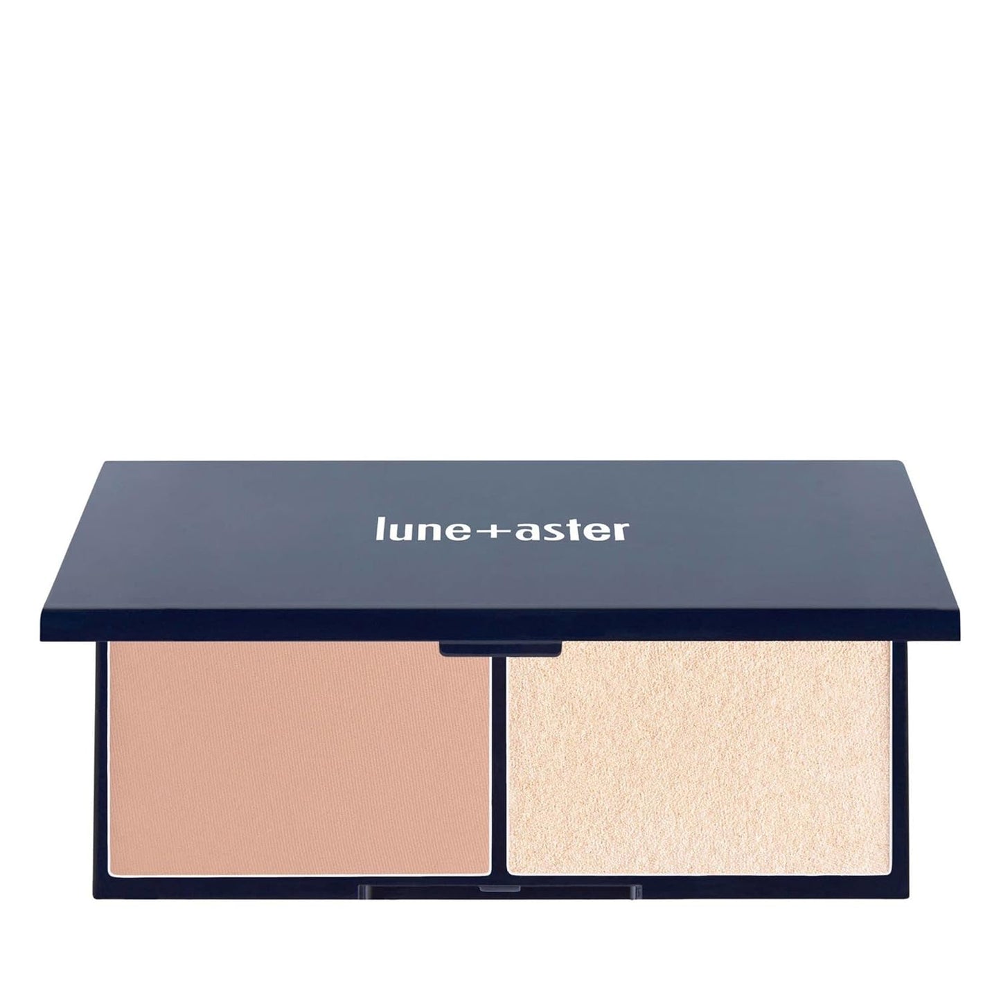 Lune+Aster Moonrise Contour & Glow Duo - Golden contour and a silk-textured champagne highlighter duo - gluten free, vegan, dermatologist tested, allergy tested, paraben free