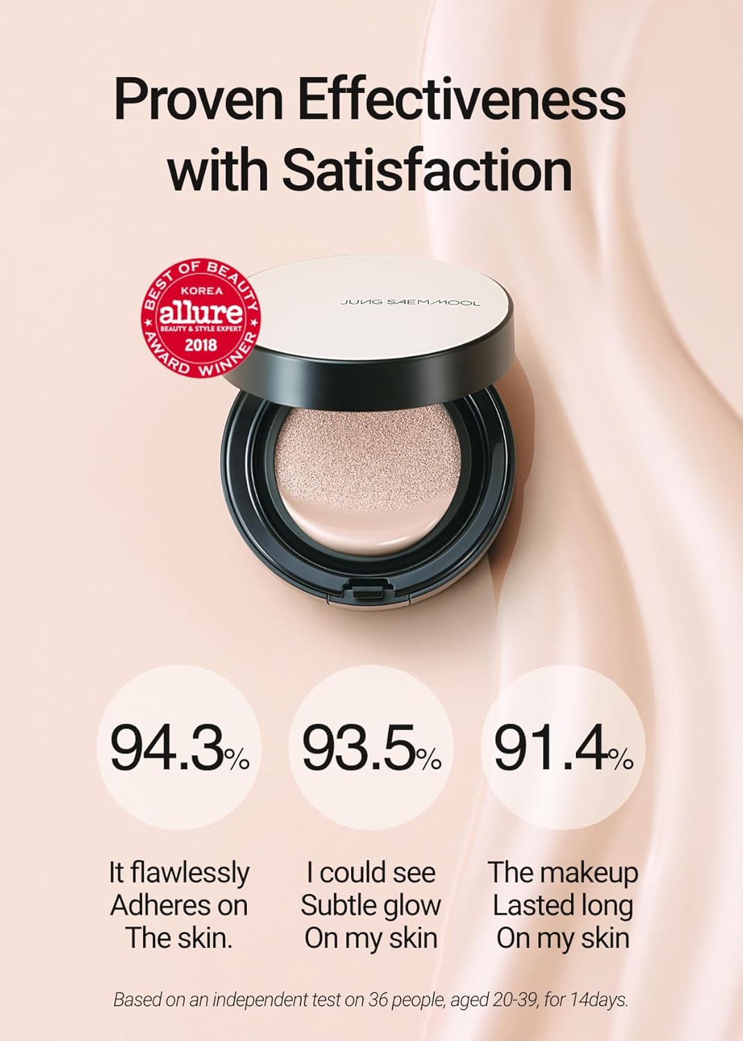 [JUNGSAEMMOOL OFFICIAL] Essential Skin Nuder Cushion (Medium) | Refill Included | Natural Finish | Buildable Coverage | Makeup Artist Brand | Cream Foundation