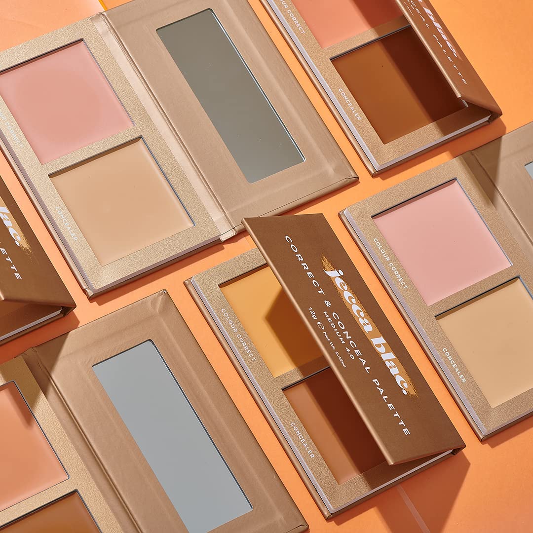 Jecca Blac Correct and Conceal Medium Coverage Palette, Lightweight Long Lasting Formula, Medium To Full Coverage, Gender Neutral and LGBTIQA+ Inclusive Make Up, Light 1.0, 12g