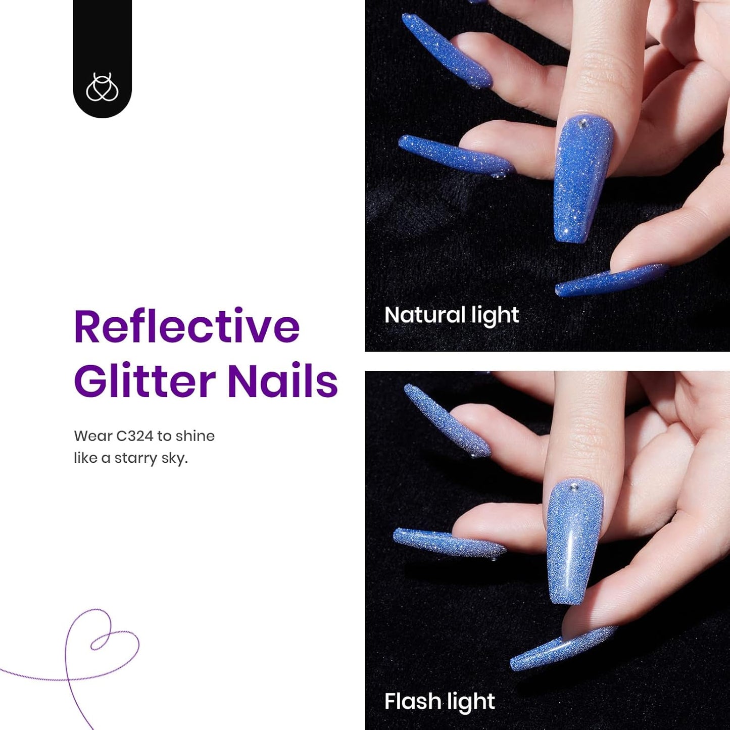 Beetles Color Changing Gel Nail Polish Kit, 6 Colors Pink Red Glitter Blue Purple Mood Temperature Change Nail Polish Gel Set Soak Off Nail Art Gel DIY Salon Manicure Gift