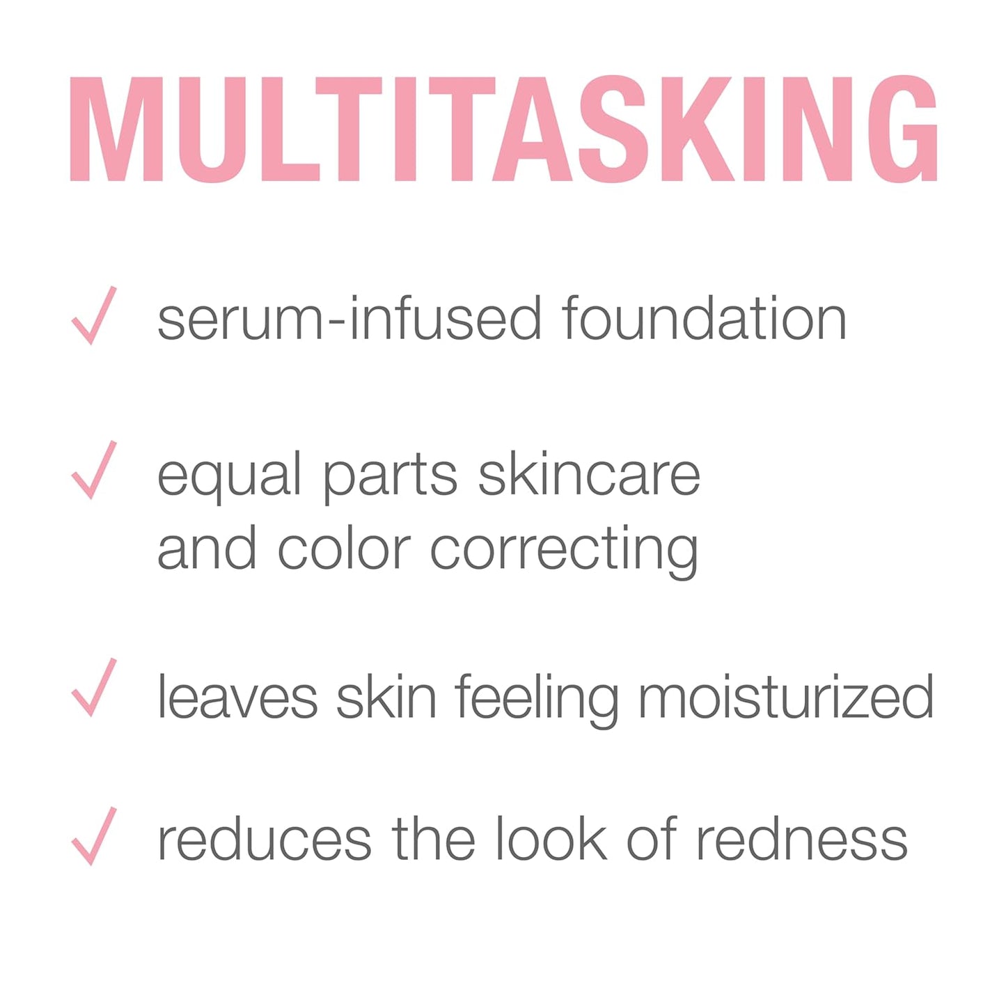 Neutrogena Healthy Skin Sensitive Skin Serum Foundation with Pro-Vitamin B5, Color Correcting & Pore Minimizing Liquid Foundation & Face Serum, Buildable Coverage, Medium 01, 1 oz