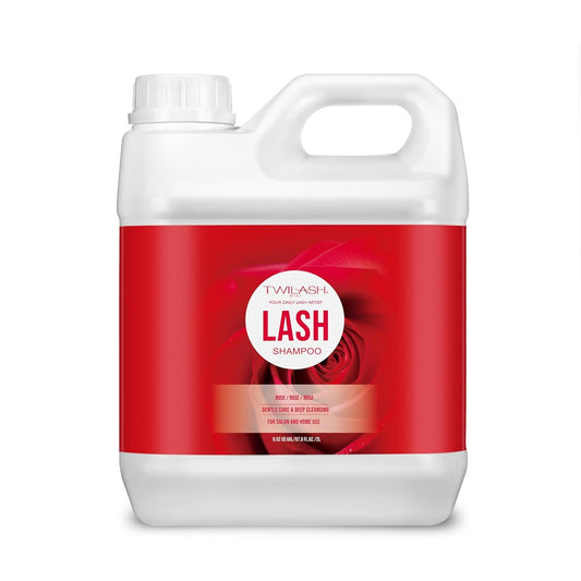Lash Shampoo Bulk, Eyelash Cleanser for Extensions 2 Liters, Safe Makeup Remover, Non-irritating or Burning Eyelid Foaming Cleanser for Professional Salon and Home Use (Rose-2L)